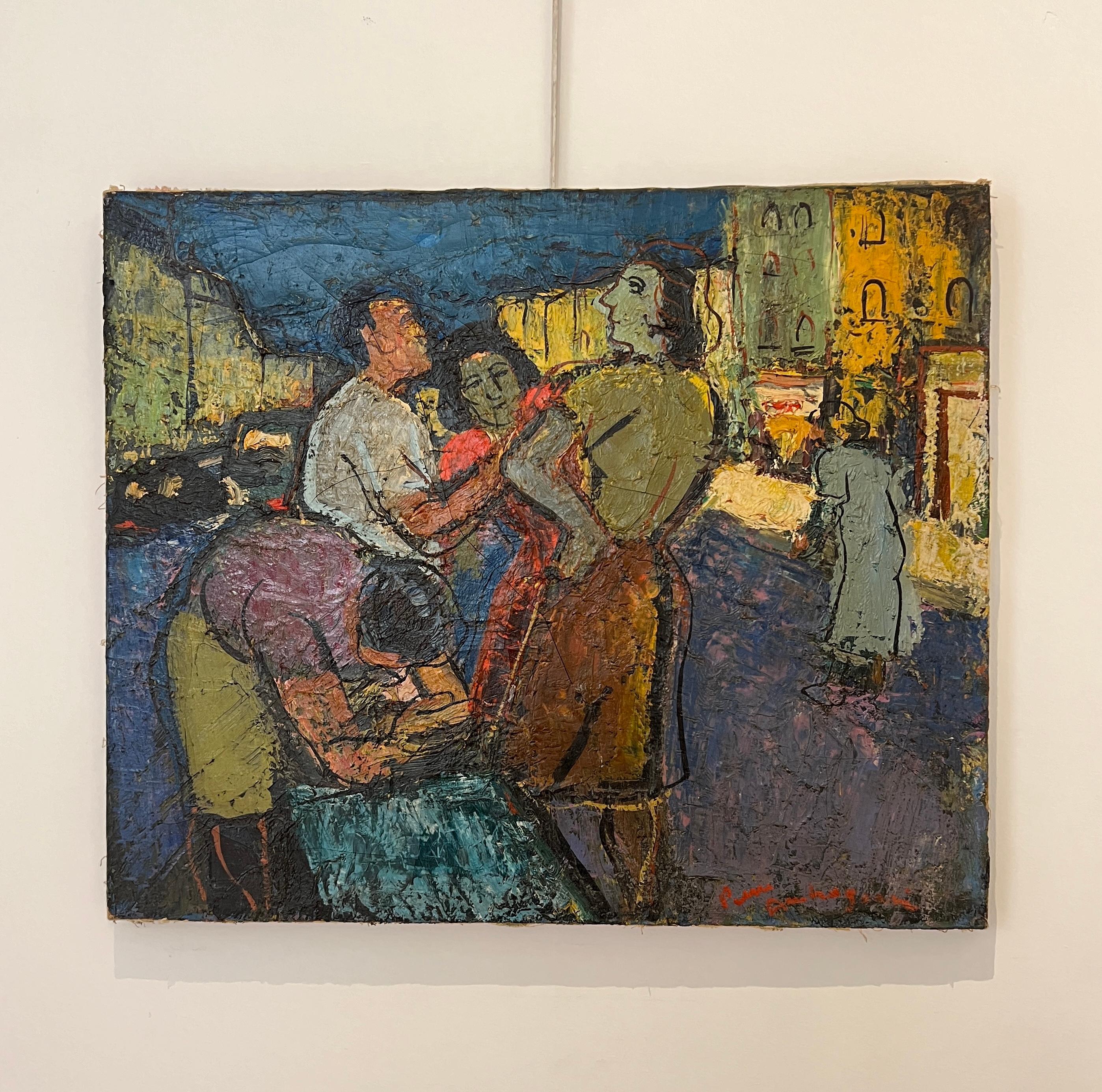 La strada trafficata - Painting di Pierre Ambrogiani