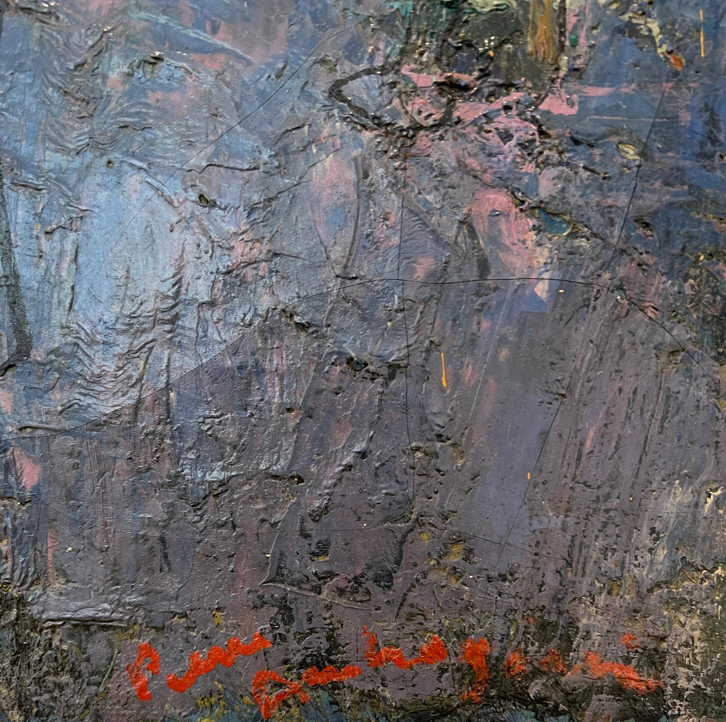La strada trafficata - Painting Scuola francese di Pierre Ambrogiani