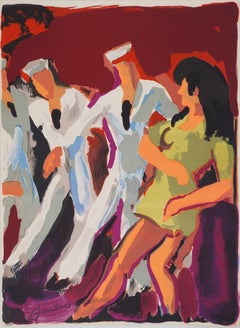 Marineros bailarines - Litografía original, FIRMADA