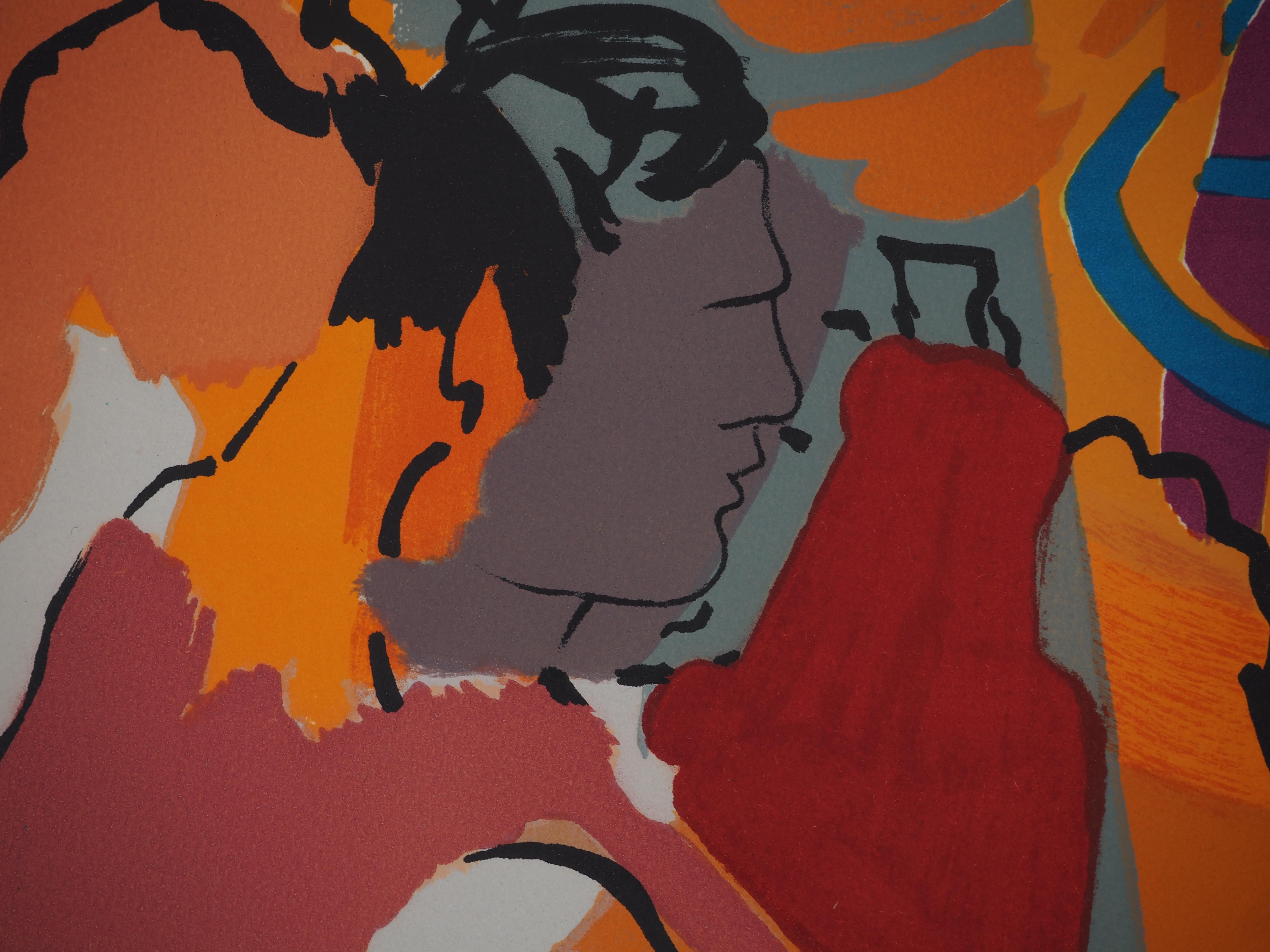 Pierre Ambrogiani (1907-1985)
Riunione di famiglia in Provenza, 1974

Litografia originale (Laboratorio Gourdon)
Firmato con il timbro dell'artista
Su Vellum 38 x 56 cm (c. 14,9 x 22 in)

Ottime condizioni, piega mediana come da foto.