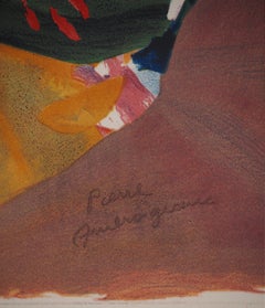 Französische Provence: Treffen in der Nachbarschaft – Originallithographie