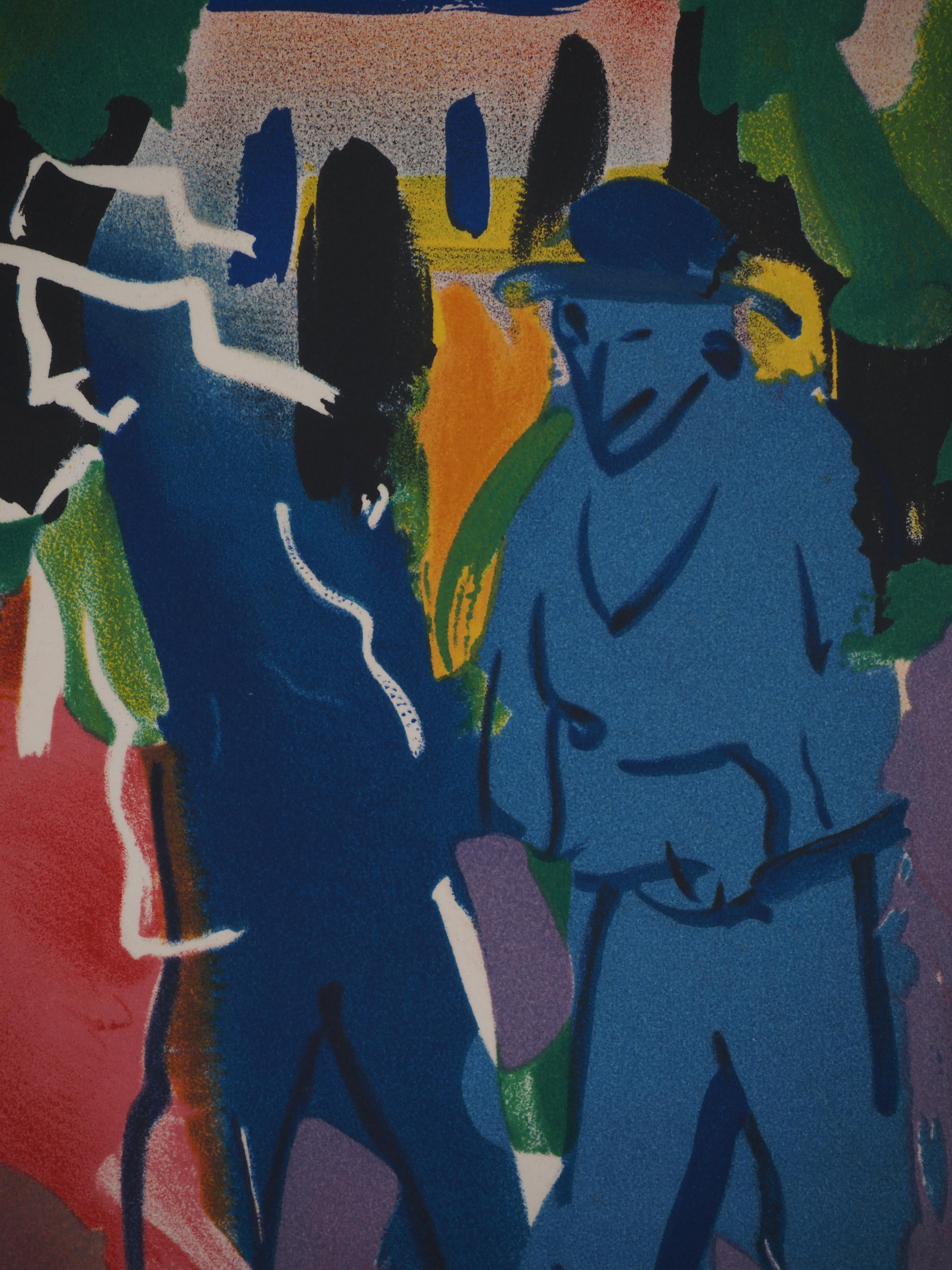 Pierre AMBROGIANI (1907-1985)
Reunión en el barrio, 1974

Litografía original (Taller Gourdon)
Firmado con el sello del artista
Sobre vitela 38 x 28 cm (c. 14,9 x 11 pulg.)

Excelente estado