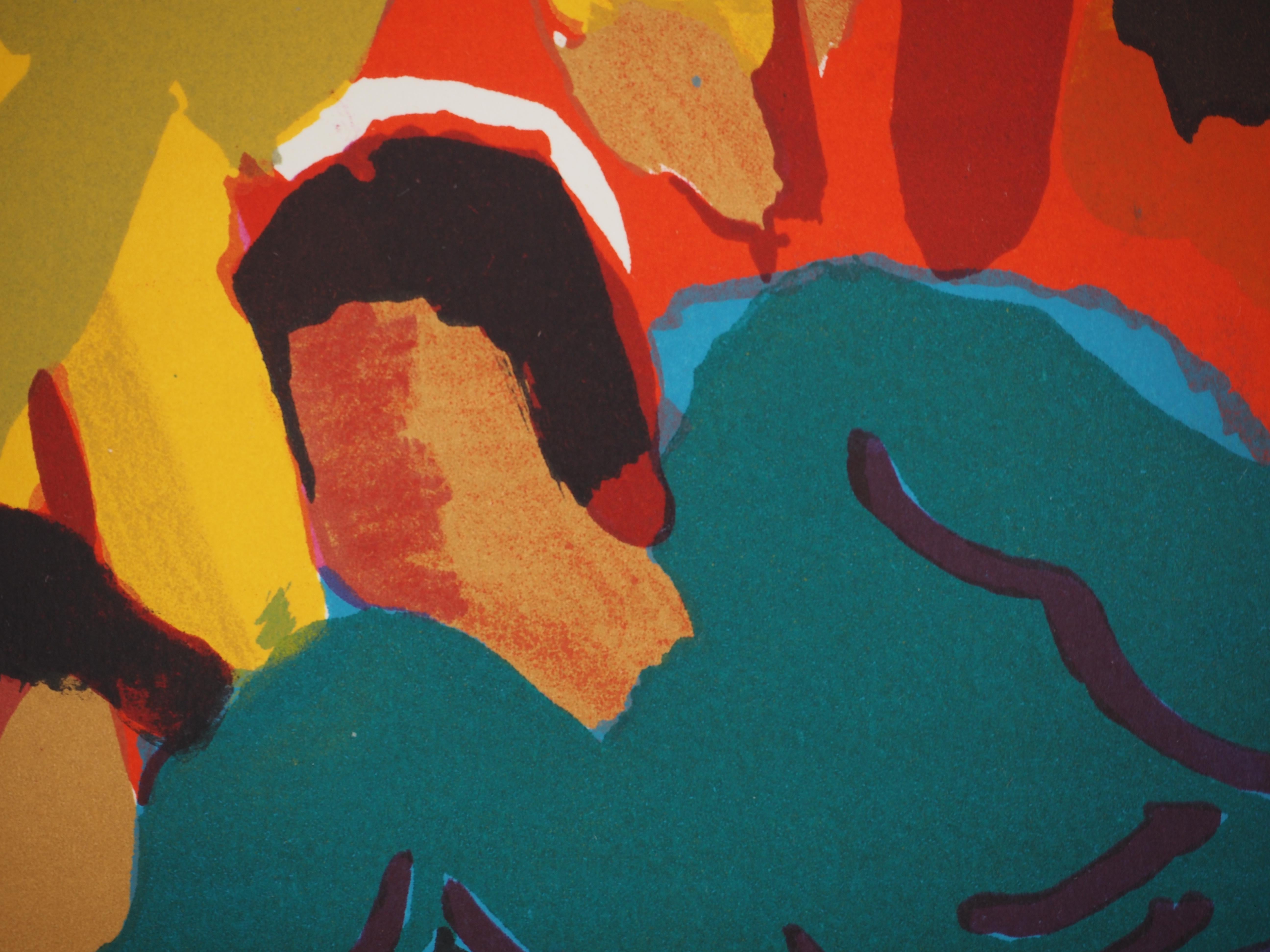 Pierre AMBROGIANI (1907-1985)
Relajándose en el campo, 1974

Litografía original (Taller Gourdon)
Firmado con el sello del artista
Sobre vitela 38 x 28 cm (c. 14,9 x 11 pulg.)

Excelente estado