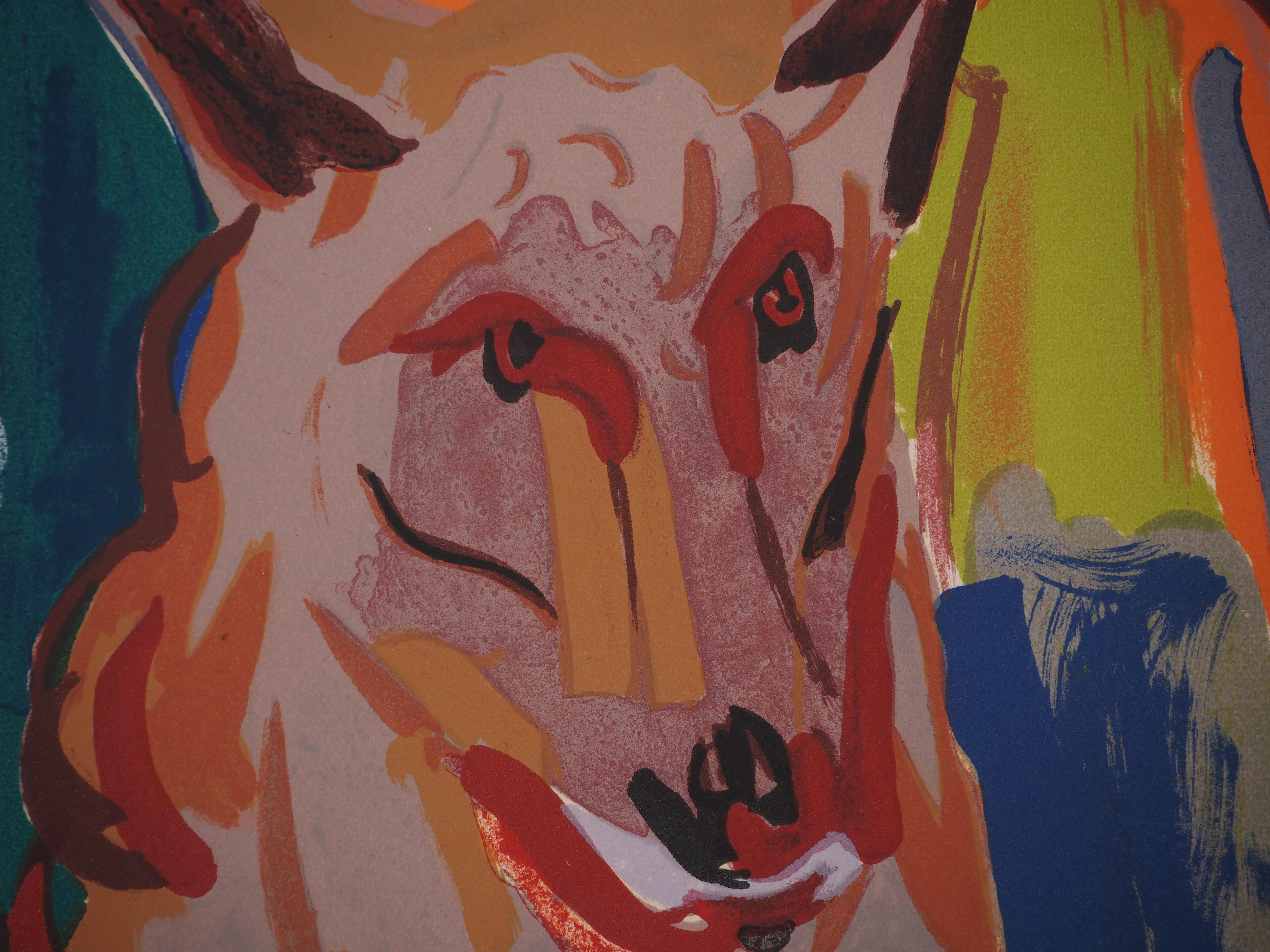 Pierre AMBROGIANI (1907-1985)
Wolves, 1974

Original Lithograph (Gourdon Workshop)
Signed with the artist's stamp
On vellum 38 x 28 cm (c. 14.9 x 11 in)

Excellent condition
