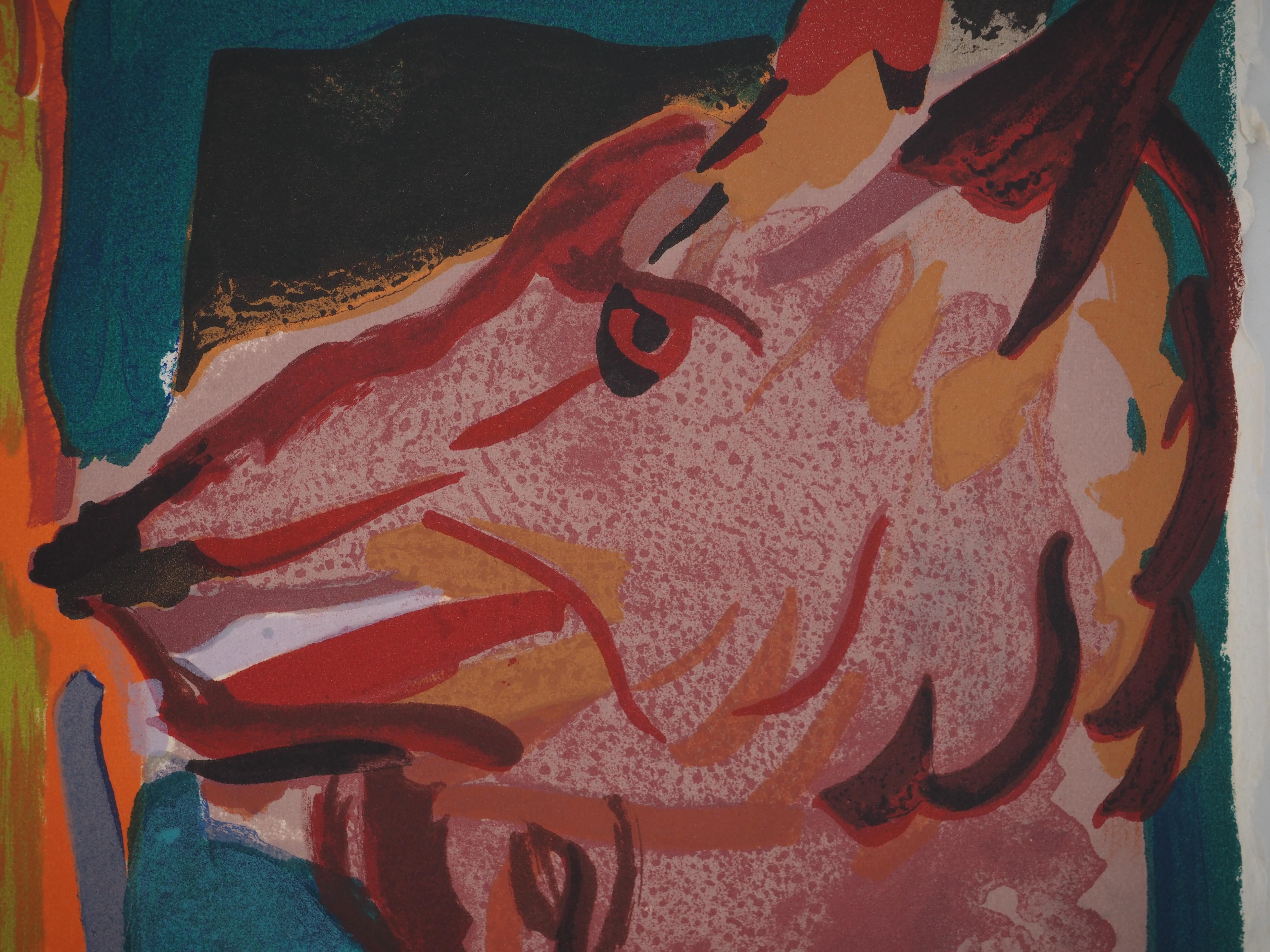 Wild Wolves - Original Lithograph, Stamp Signature For Sale 1