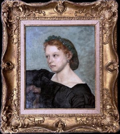 Antique Pierre Auguste Renoir Portrait de femme - Berthe Poret