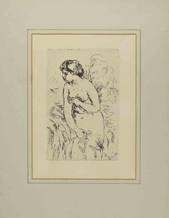 Antique Baigneuse Debout à Mi - Jambes - Etching by Pierre Auguste Renoir - 1910