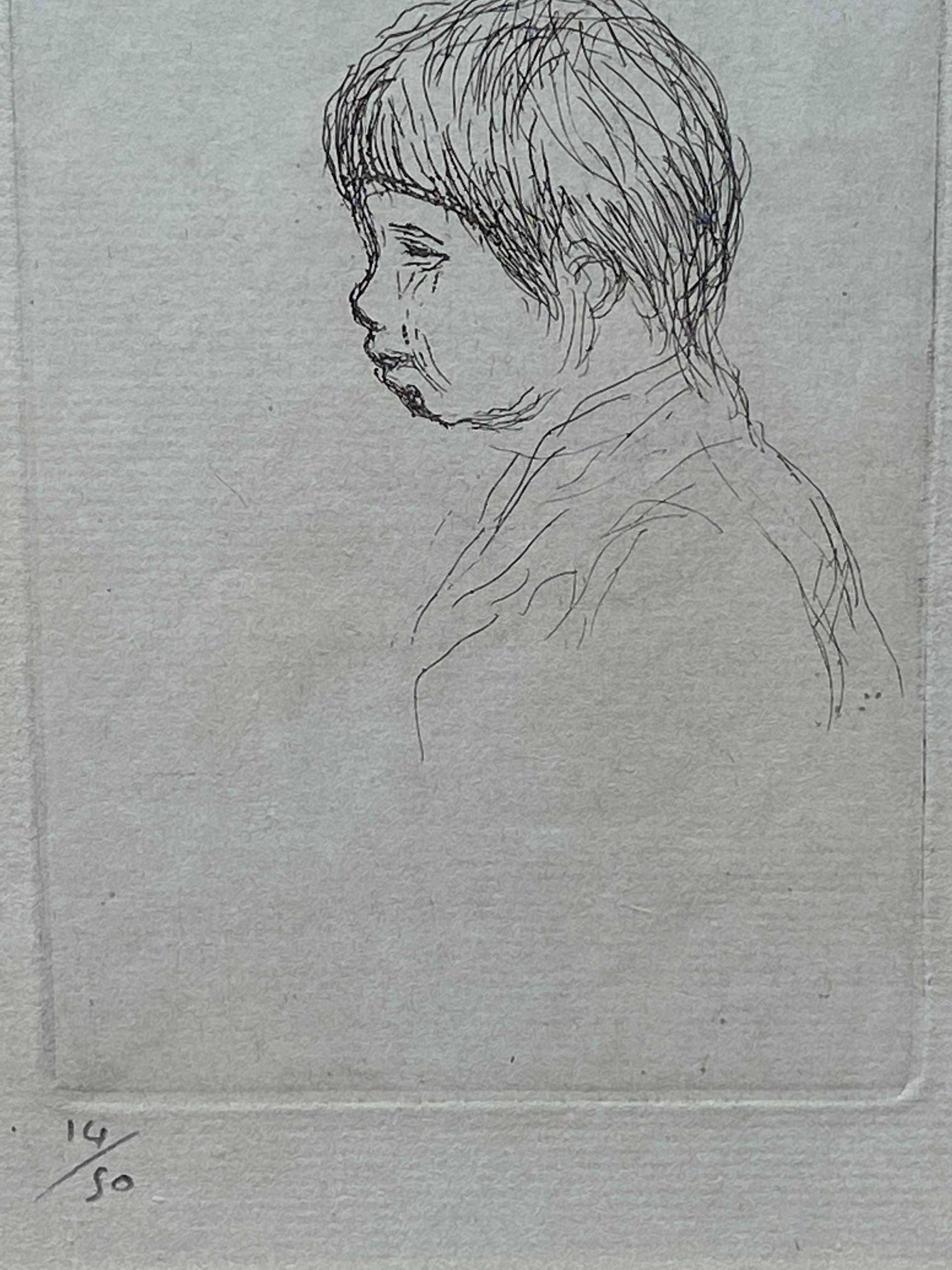  „Claude Renoir Fils de l'Artiste, de Profil – Print von Pierre Auguste Renoir