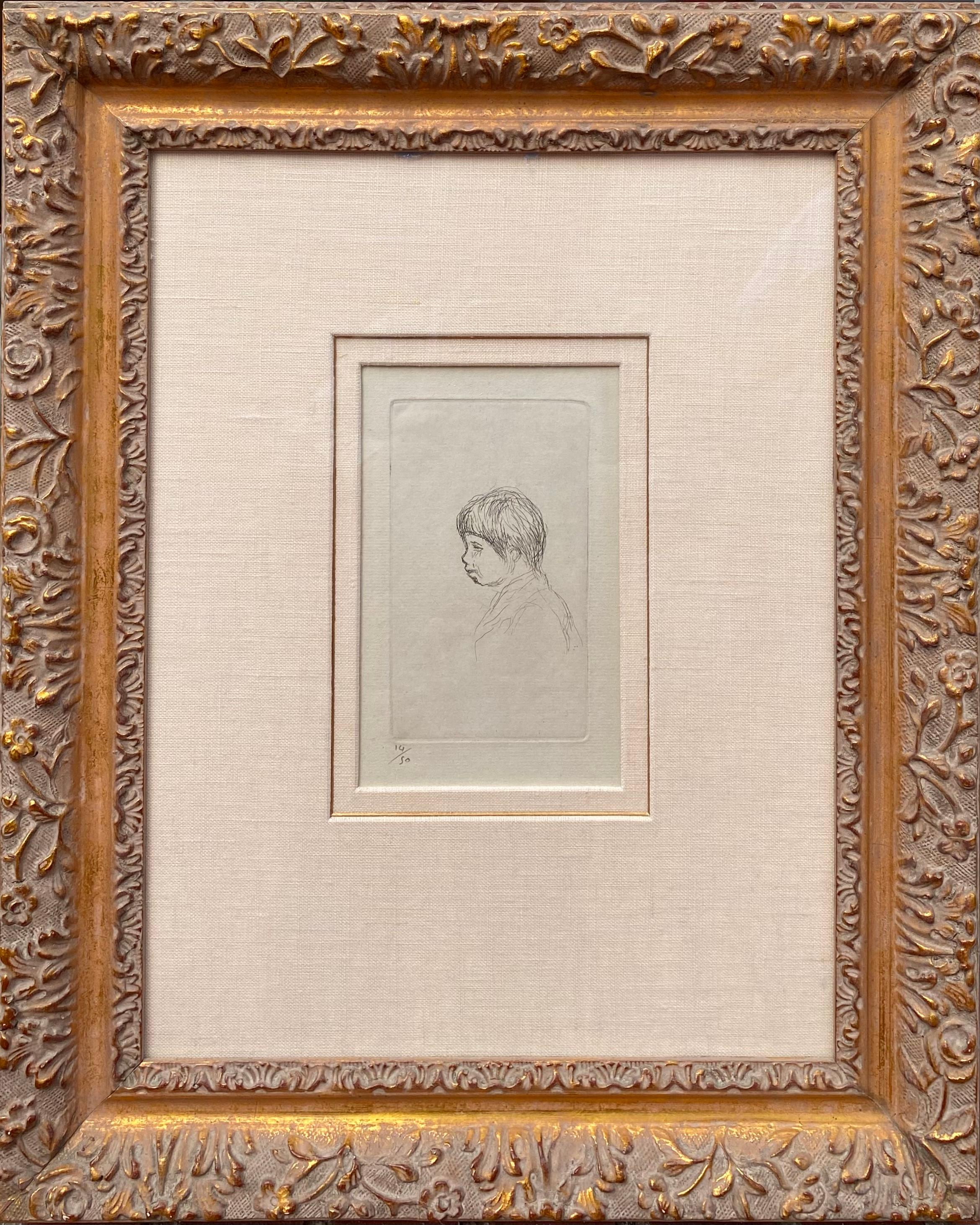  "Claude Renoir Fils de l'Artiste, de Profil”