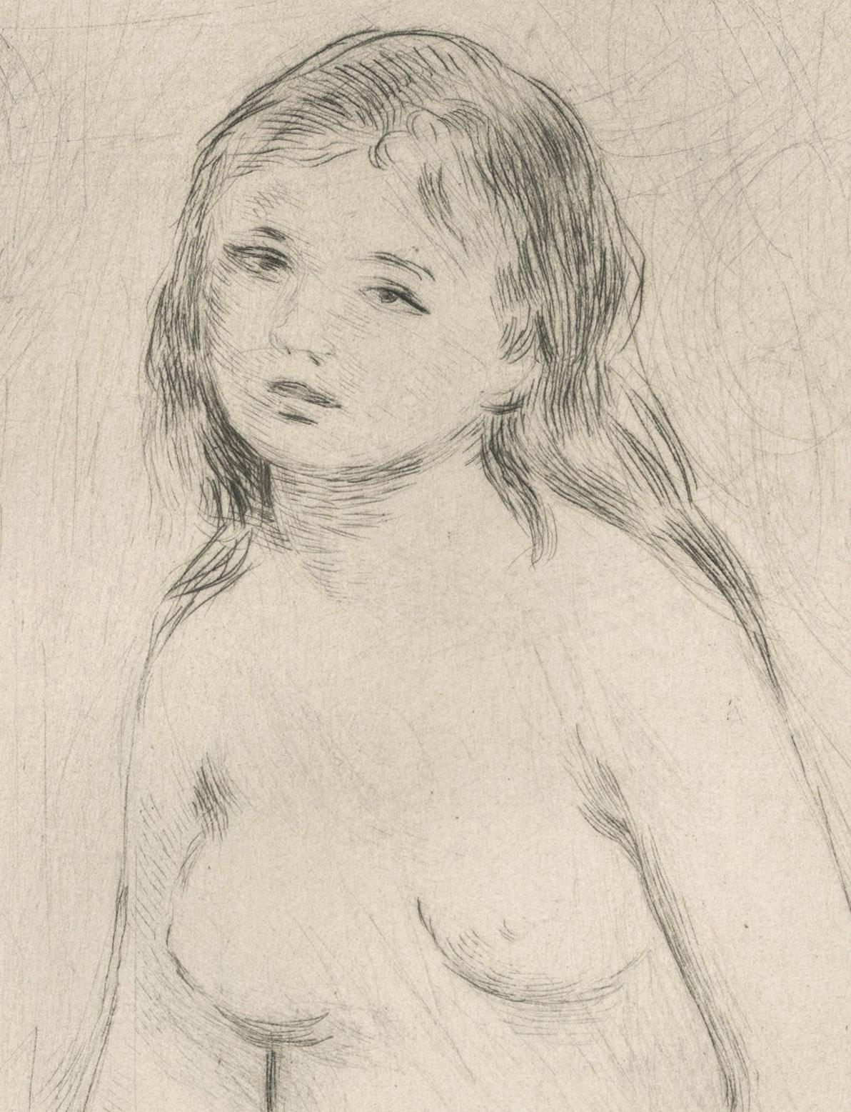 Etude pour une baigneuse (Studie für eine Badende) (Impressionismus), Print, von Pierre Auguste Renoir