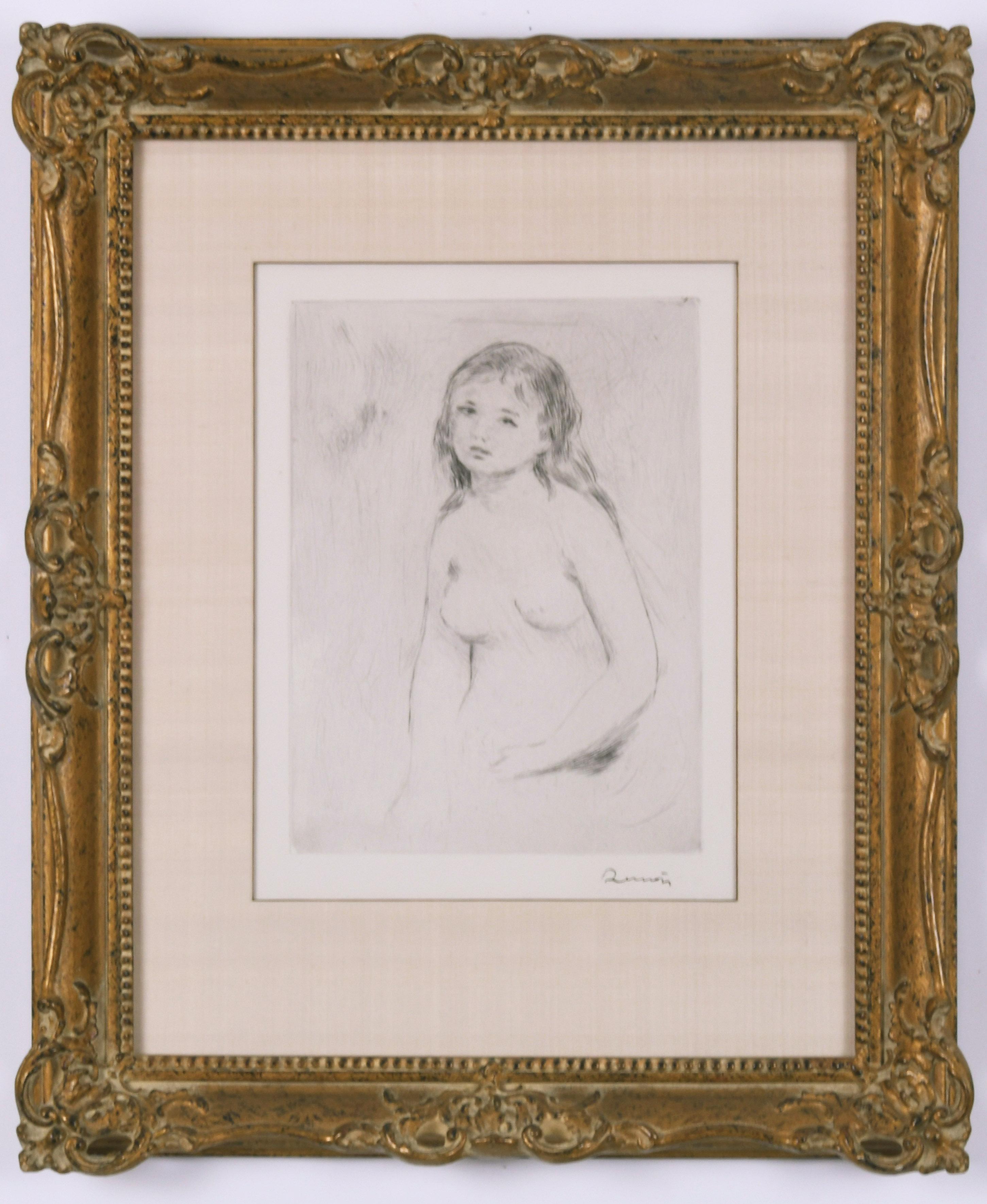 Pierre Auguste Renoir Nude Print - Etude pour une baigneuse (Study for a Bather)