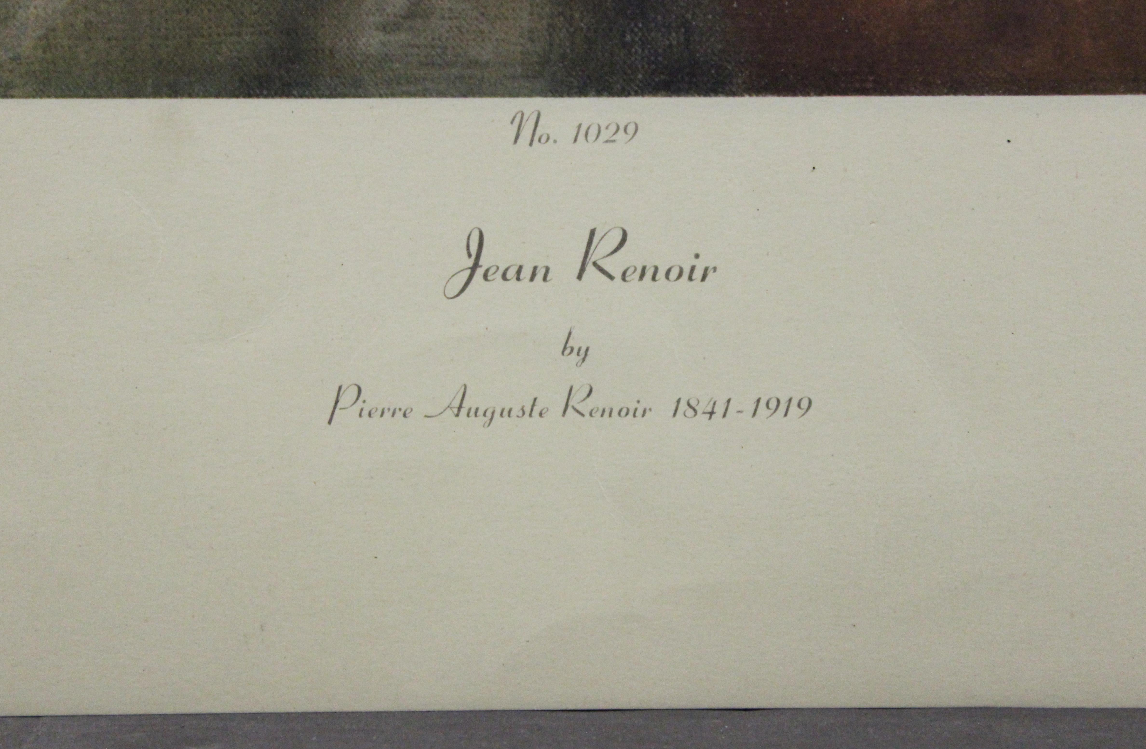Jean Renoir-Poster. Copyright David Ashley, Inc. N.Y.C - Print by Pierre Auguste Renoir