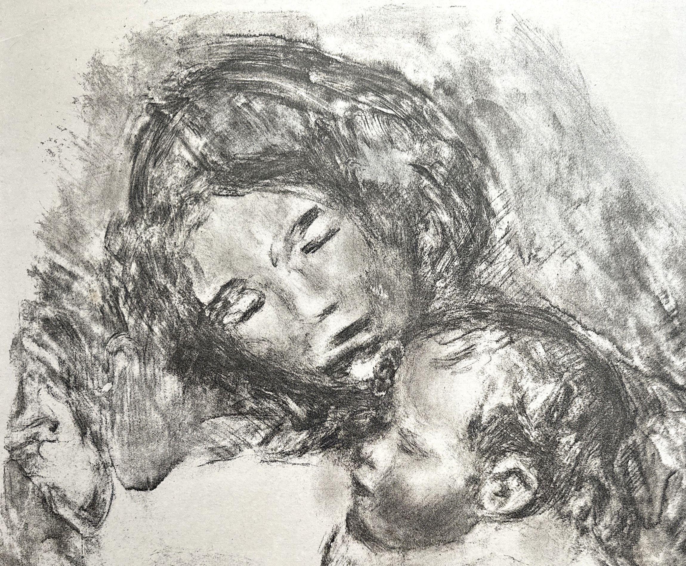 Pierre Auguste Renoir (1841-1919)
Maternity, 1910

Original lithograph
Signed in the plate
Edition of 100 copies
On China paper size c. 60 x 49 cm (c. 23.6 x 19.3 in)
In a beautiful golden wood frame size 88 x 75 cm (c. 34.6 x 29.5 in)

REFERENCE :