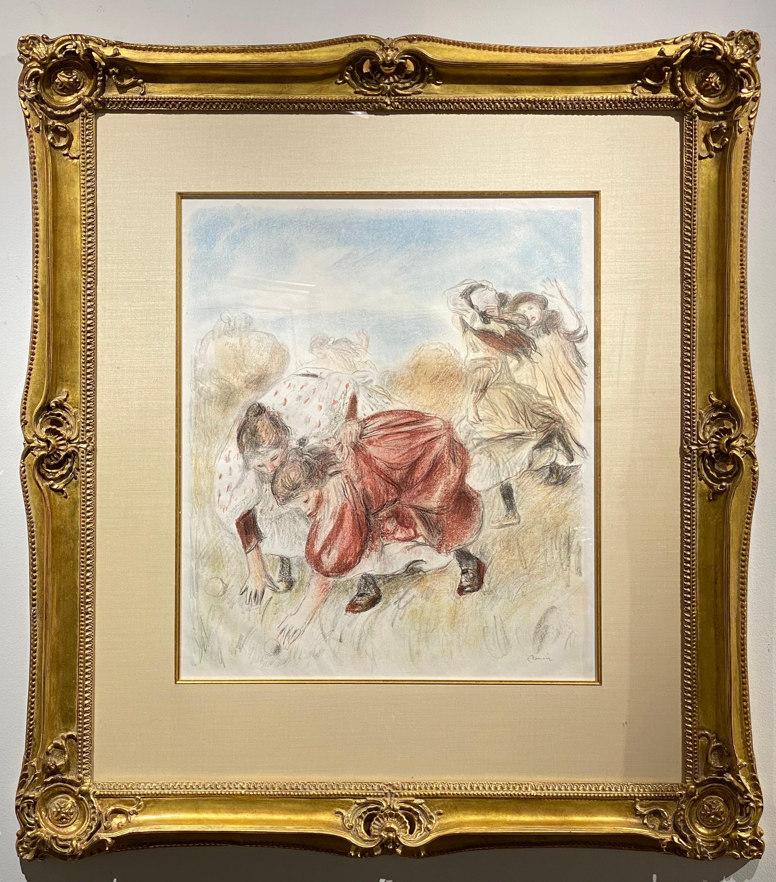 Pierre Auguste Renoir Figurative Print - PIERRE-AUGUSTE RENOIR  "Enfants jouant à la balle"