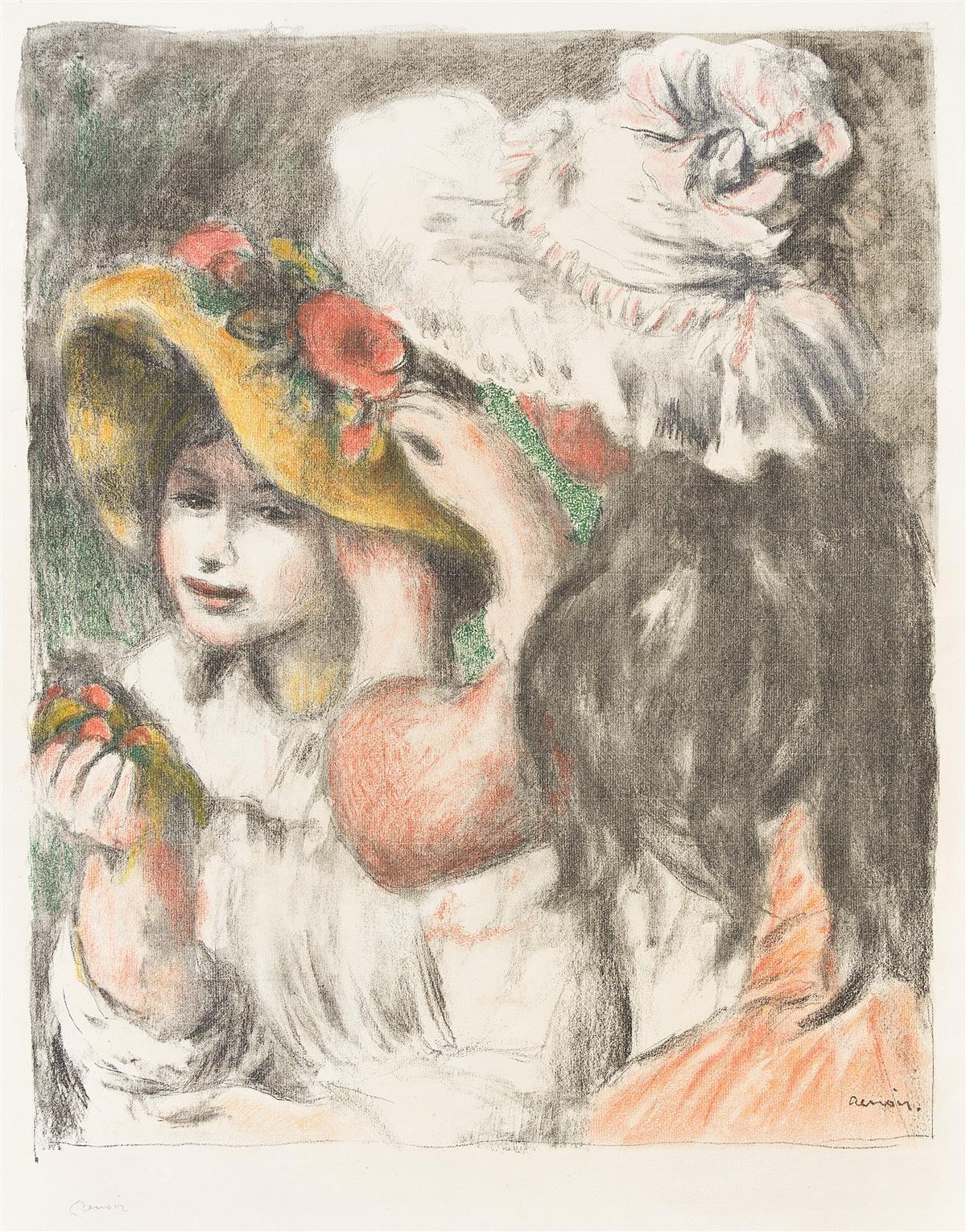 Pierre-Auguste Renoir - Le Chapeau Épinglé (2e planche). – Print von Pierre Auguste Renoir
