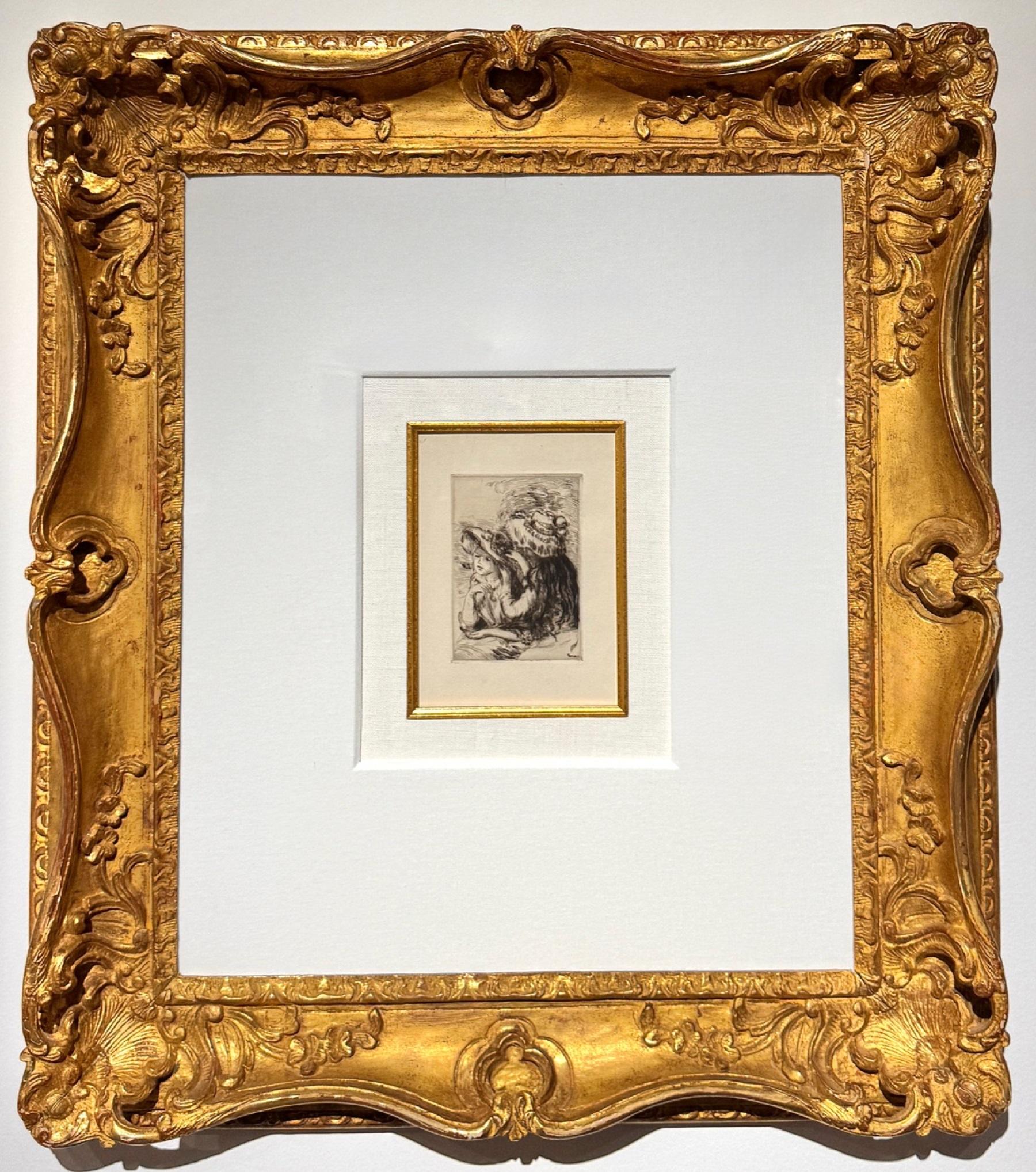 Le Chapeau Épinglé Drypoint Print, Renoir, Framed, Circa 1894-95