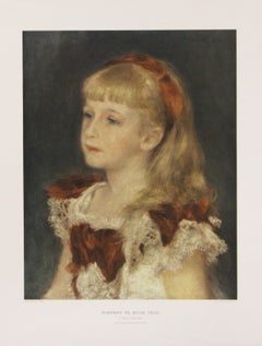 Vintage Portrait De Jeune Fille-Poster. Printed in Italy.