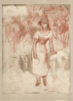 Renoir (after) - "La Moissonneuse" (The Harvester) Lithograph, 1882/1948