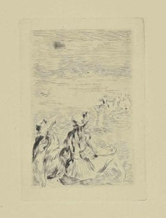 Sur la Plage - Etching After Pierre Auguste Renoir - 1921