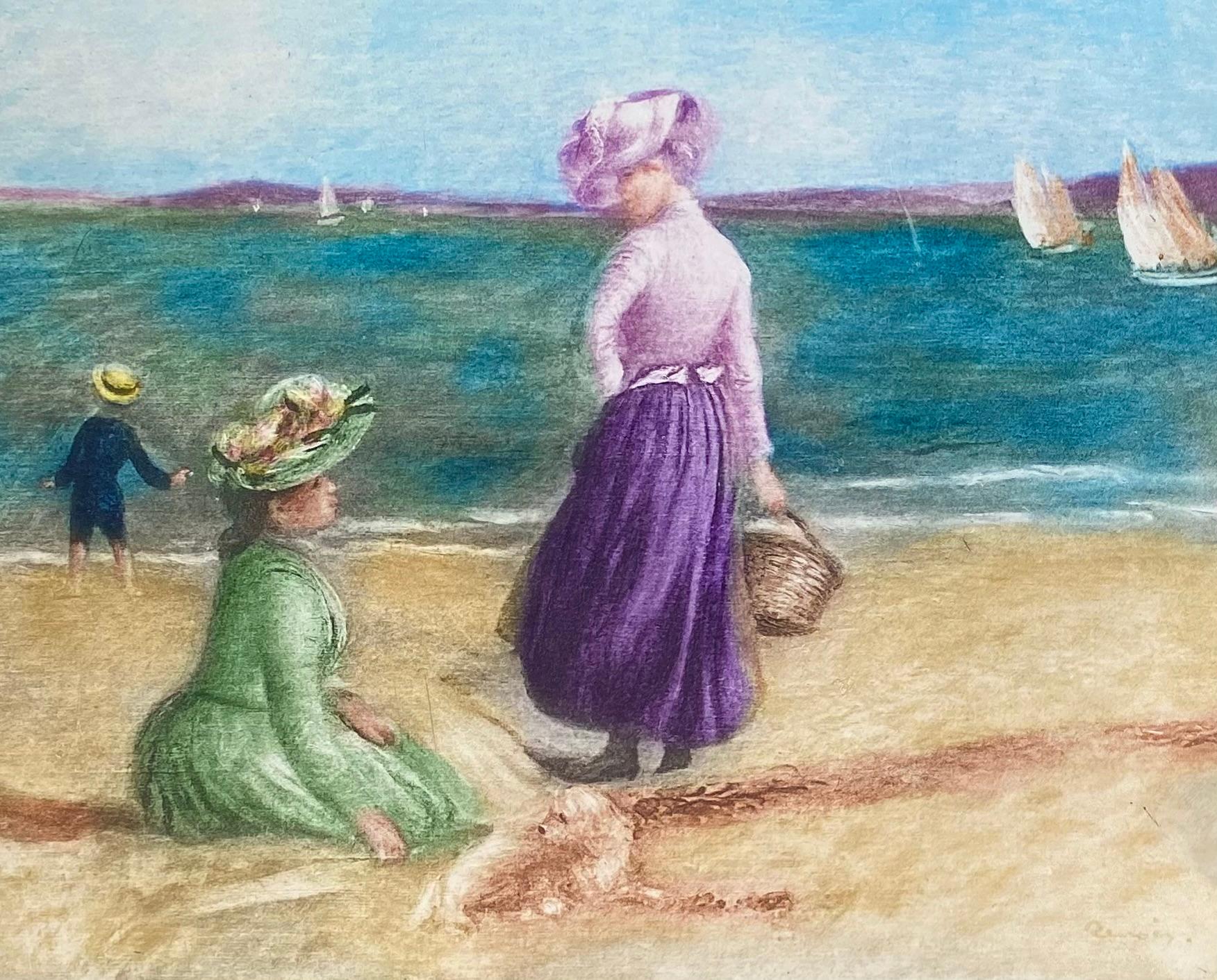 “Sur le Bord de la Mer” - Gray Figurative Print by Pierre Auguste Renoir