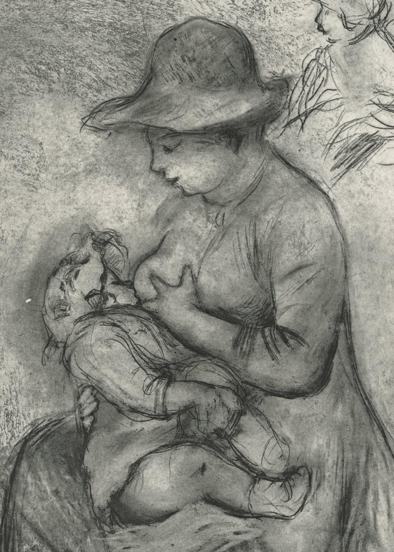 Trois Esquisses de maternite (Three Studies of Maternity) - Print by Pierre Auguste Renoir