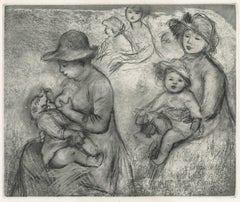 Antique Trois Esquisses de maternite (Three Studies of Maternity)