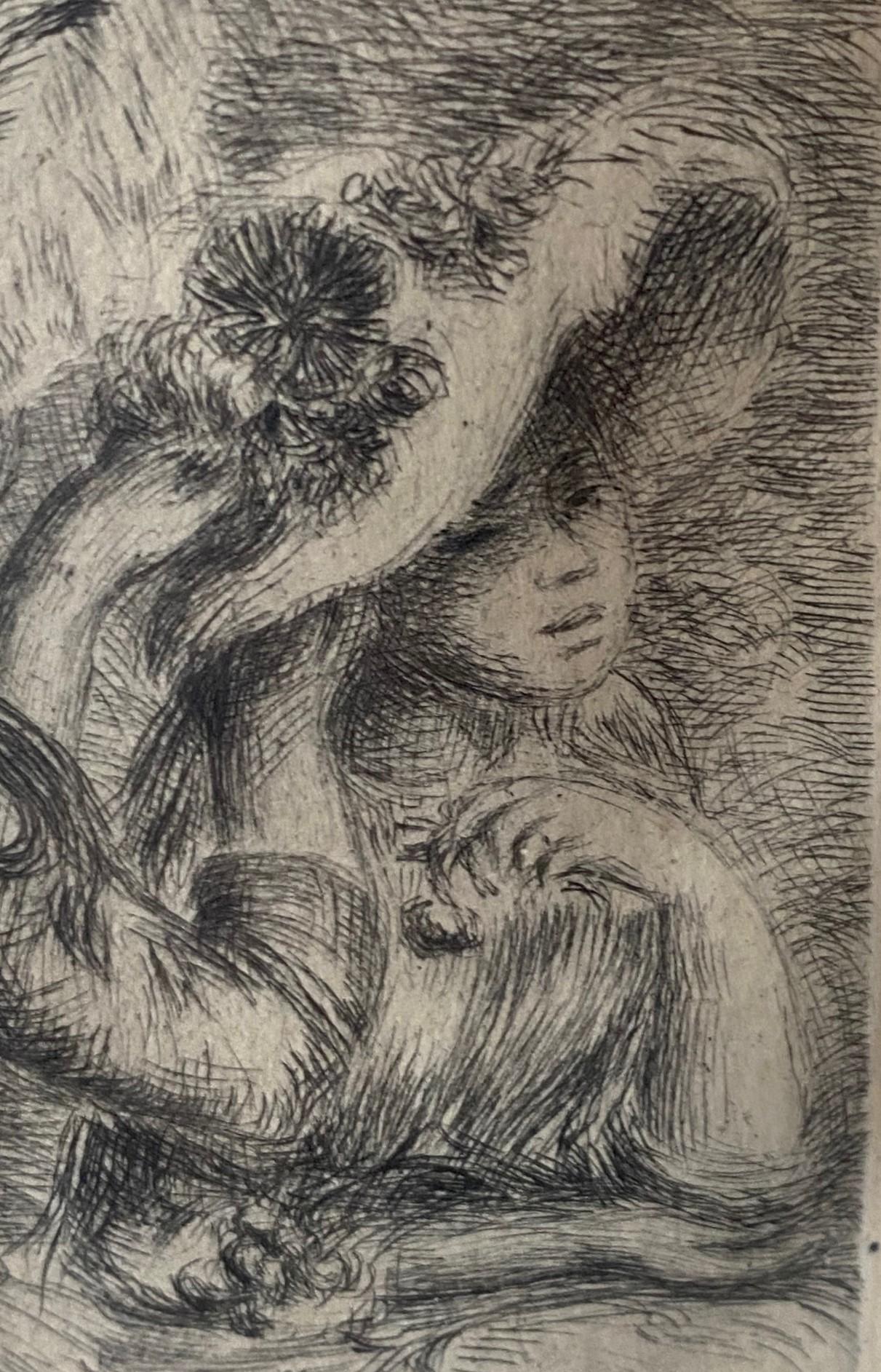 Pierre-Auguste Renoir Etching Le Chapeau Epingle (The Hat Pin or Pinning) For Sale 3