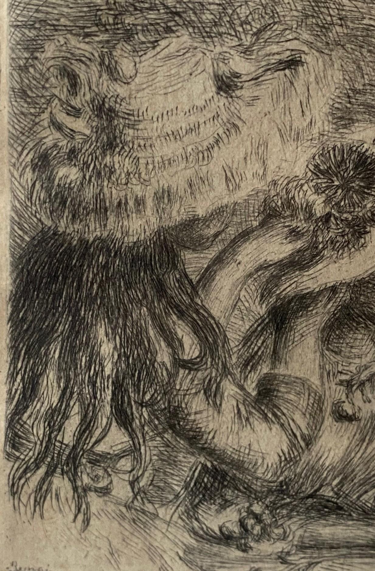 Pierre-Auguste Renoir Etching Le Chapeau Epingle (The Hat Pin or Pinning) For Sale 4
