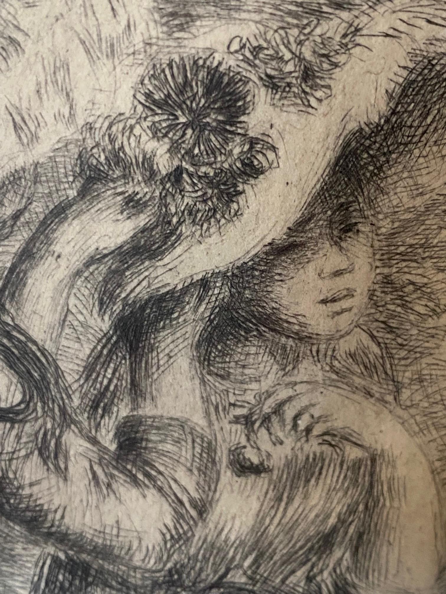 Pierre-Auguste Renoir Etching Le Chapeau Epingle (The Hat Pin or Pinning) For Sale 5
