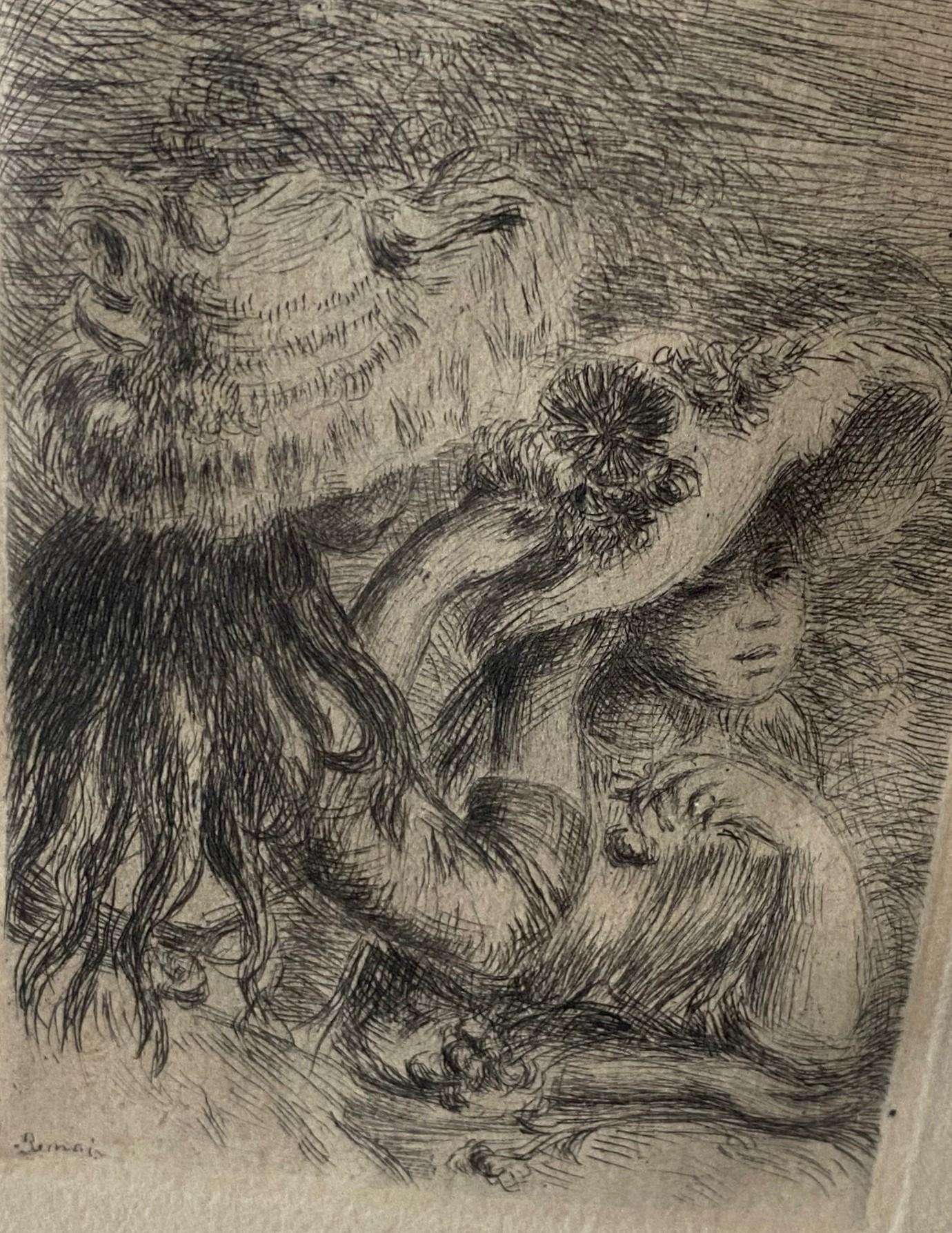 Pierre-Auguste Renoir Etching Le Chapeau Epingle (The Hat Pin or Pinning) For Sale 2