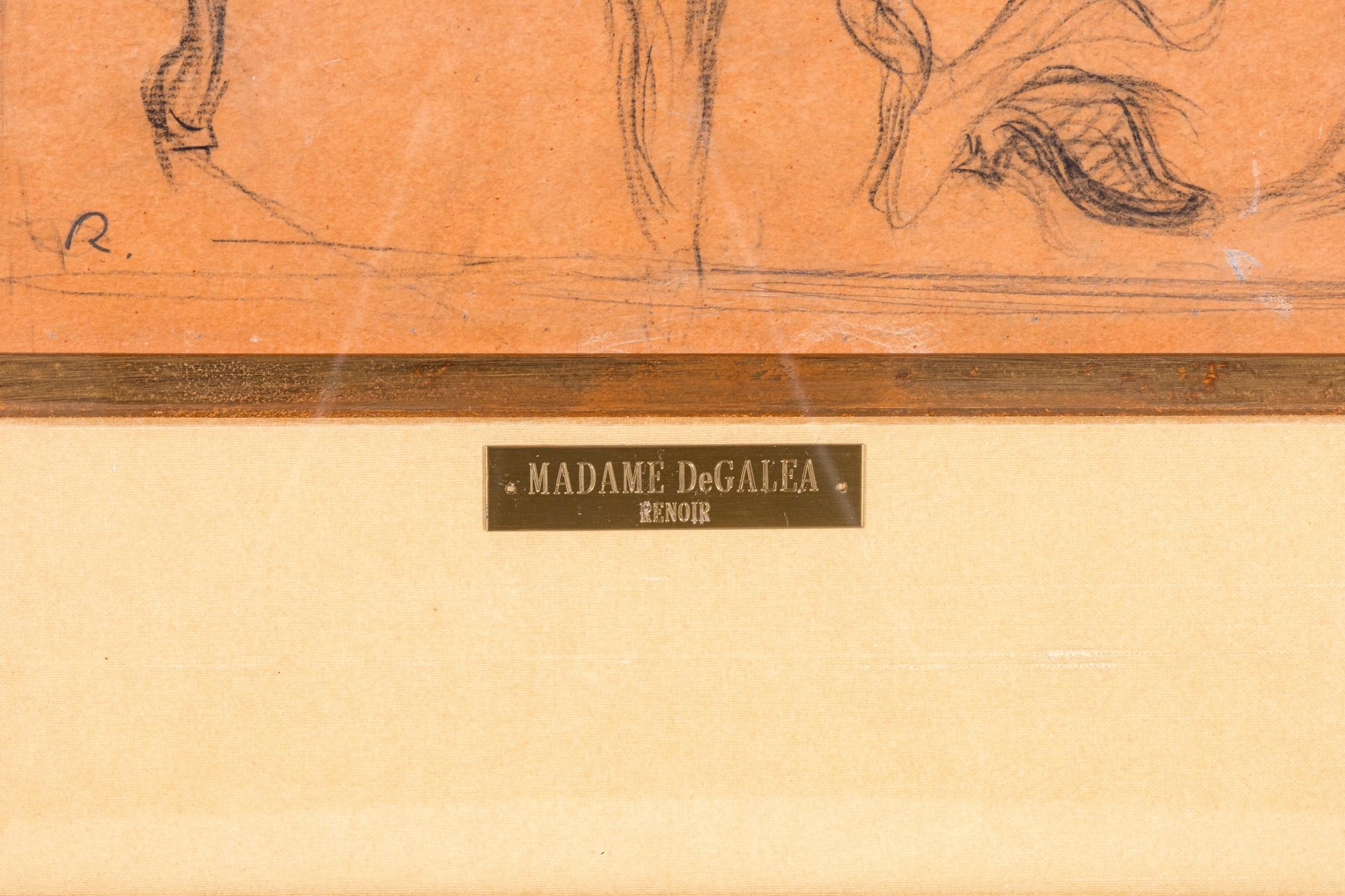 Pierre-Auguste Renoir Madame de Galéa Signed Original Sketch Graphite on Paper In Good Condition For Sale In Keego Harbor, MI