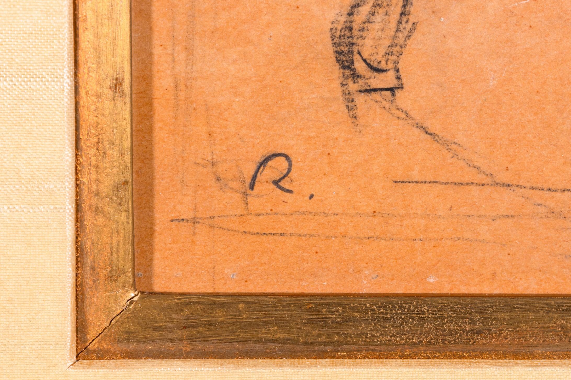 Pierre-Auguste Renoir Madame de Galéa Signed Original Sketch Graphite on Paper For Sale 2