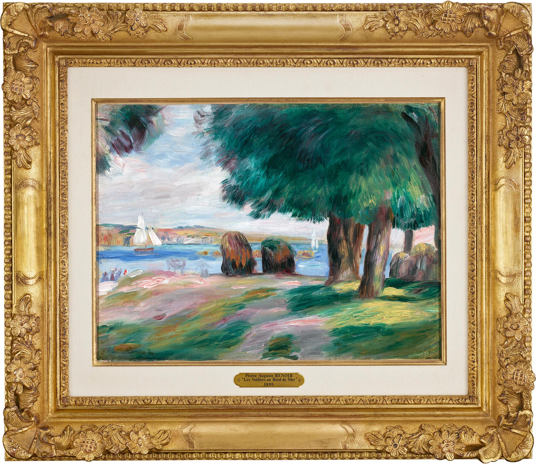 Les voiliers au bord de mer (Sailboats by the Sea) - Painting by Pierre-Auguste Renoir