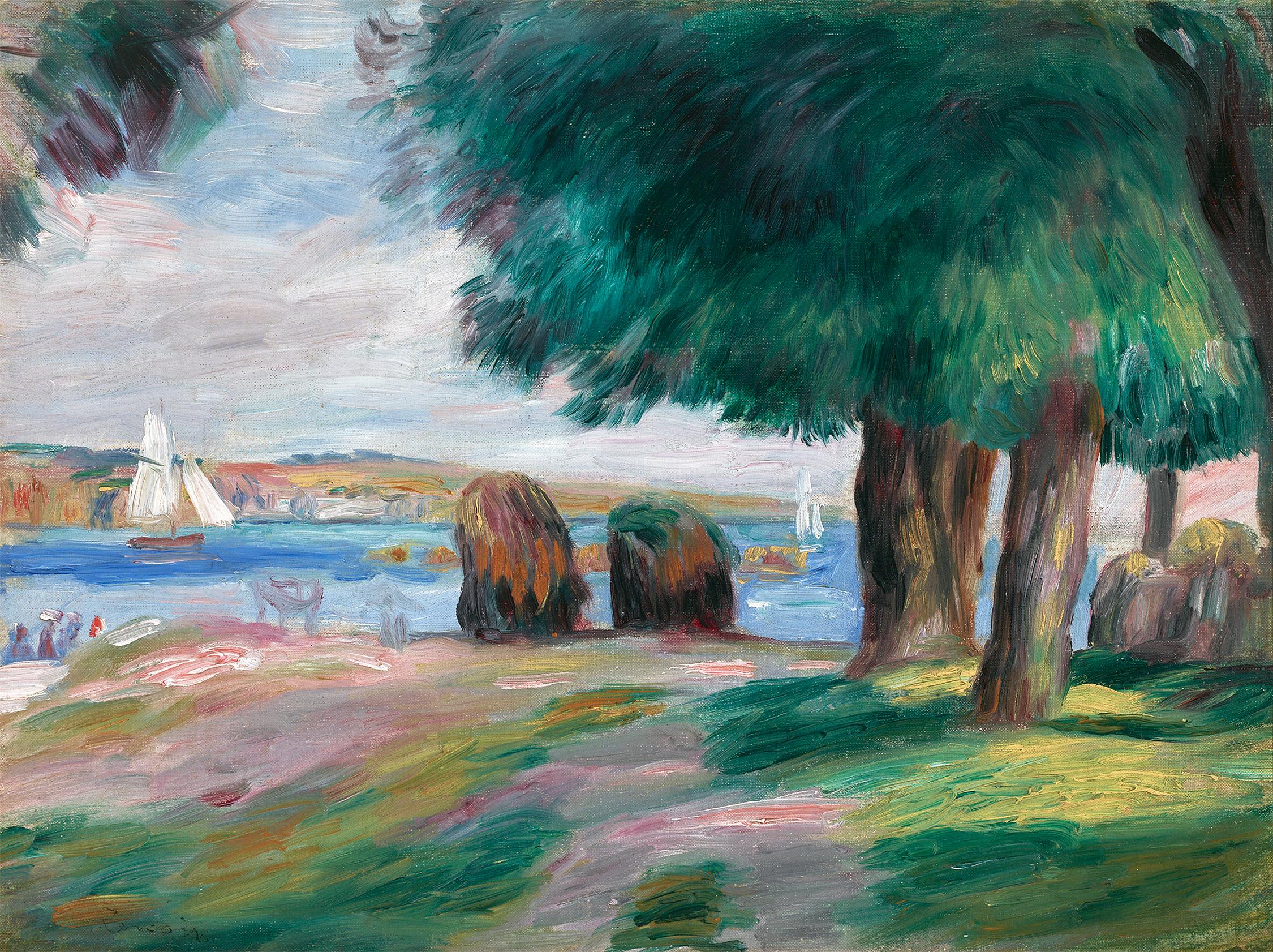 Pierre-Auguste Renoir Landscape Painting - Les voiliers au bord de mer (Sailboats by the Sea)