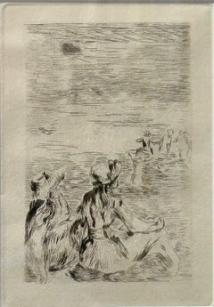 Pierre-Auguste Renoir (1841-1919)  - On the beach at Bernegal