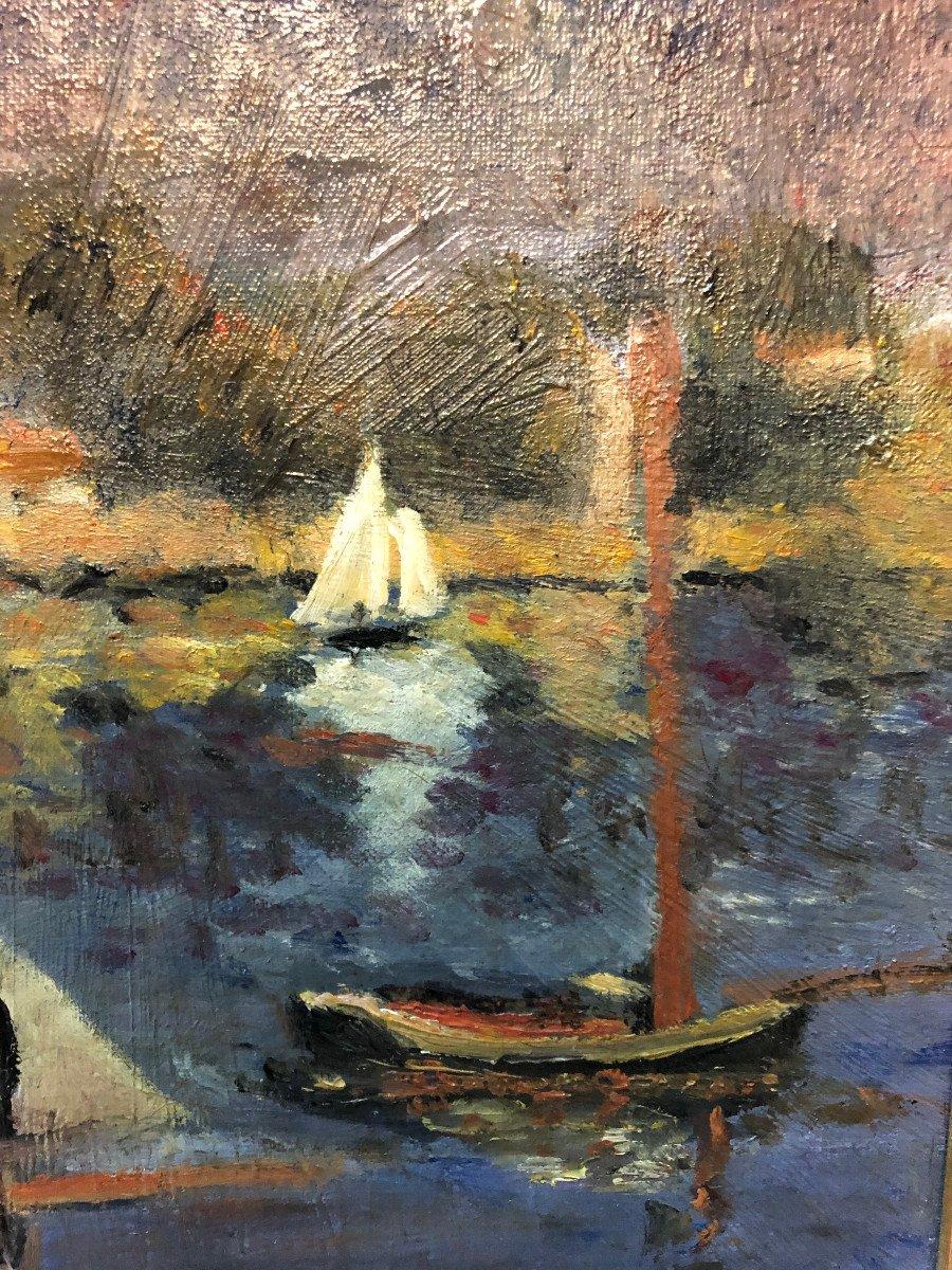 La Senna ad Argenteuil, dipinto ad olio da Pierre-Auguste Renoir, impressionista 2