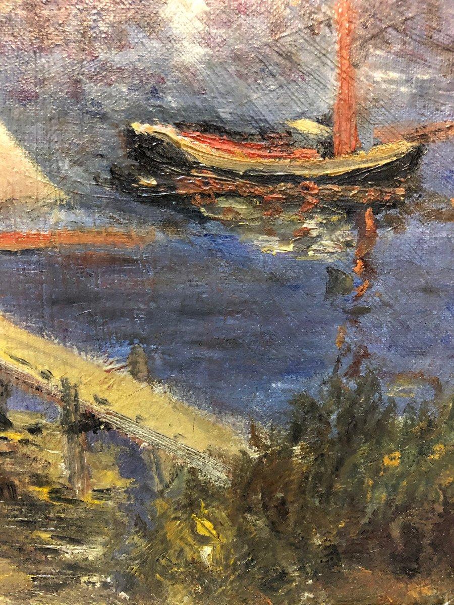 La Senna ad Argenteuil, dipinto ad olio da Pierre-Auguste Renoir, impressionista 3