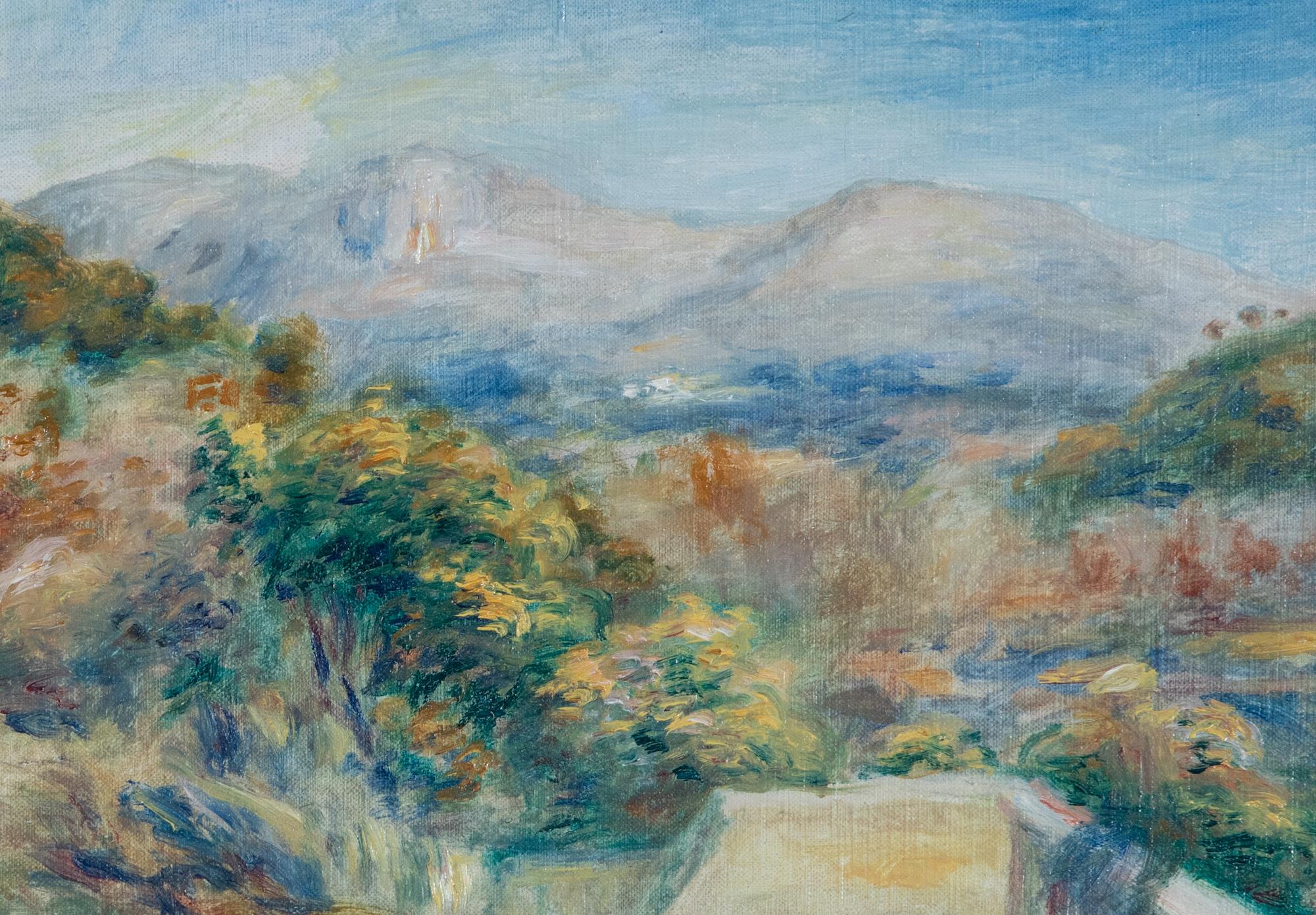 Vue prise des Collettes, Cagnes de Pierre-Auguste Renoir - Peinture de paysage en vente 4