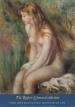 1987 Después de Pierre-Auguste Renoir "Joven bañándose" Impresionismo Pastel