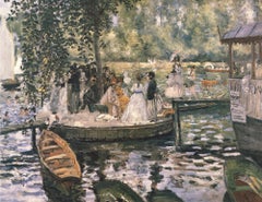 Lithographie offset impressionniste « La Grenouillere » de Pierre-Auguste Renoir, 1997