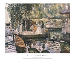 Lithographie offset impressionniste « La Grenouillere » de Pierre-Auguste Renoir, 1997