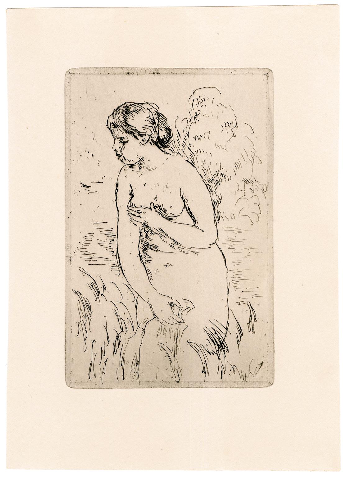 'Baigneuse Debout, à Mi-Jambes' — French Impressionism - Print by Pierre-Auguste Renoir