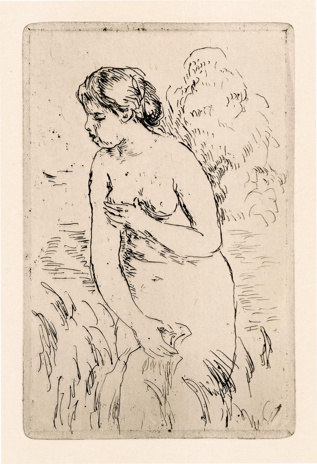 Pierre-Auguste Renoir Nude Print - 'Baigneuse Debout, à Mi-Jambes' — French Impressionism