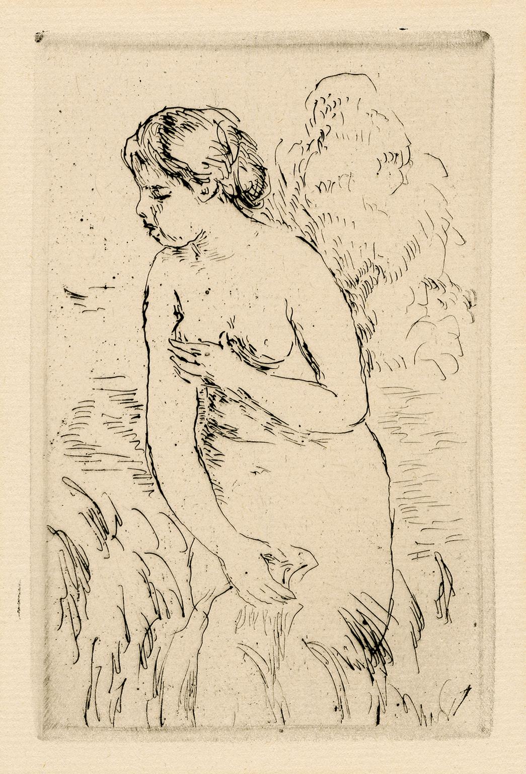 Pierre-Auguste Renoir Nude Print - Baigneuse Debout, à Mi-Jambes — French Impressionism
