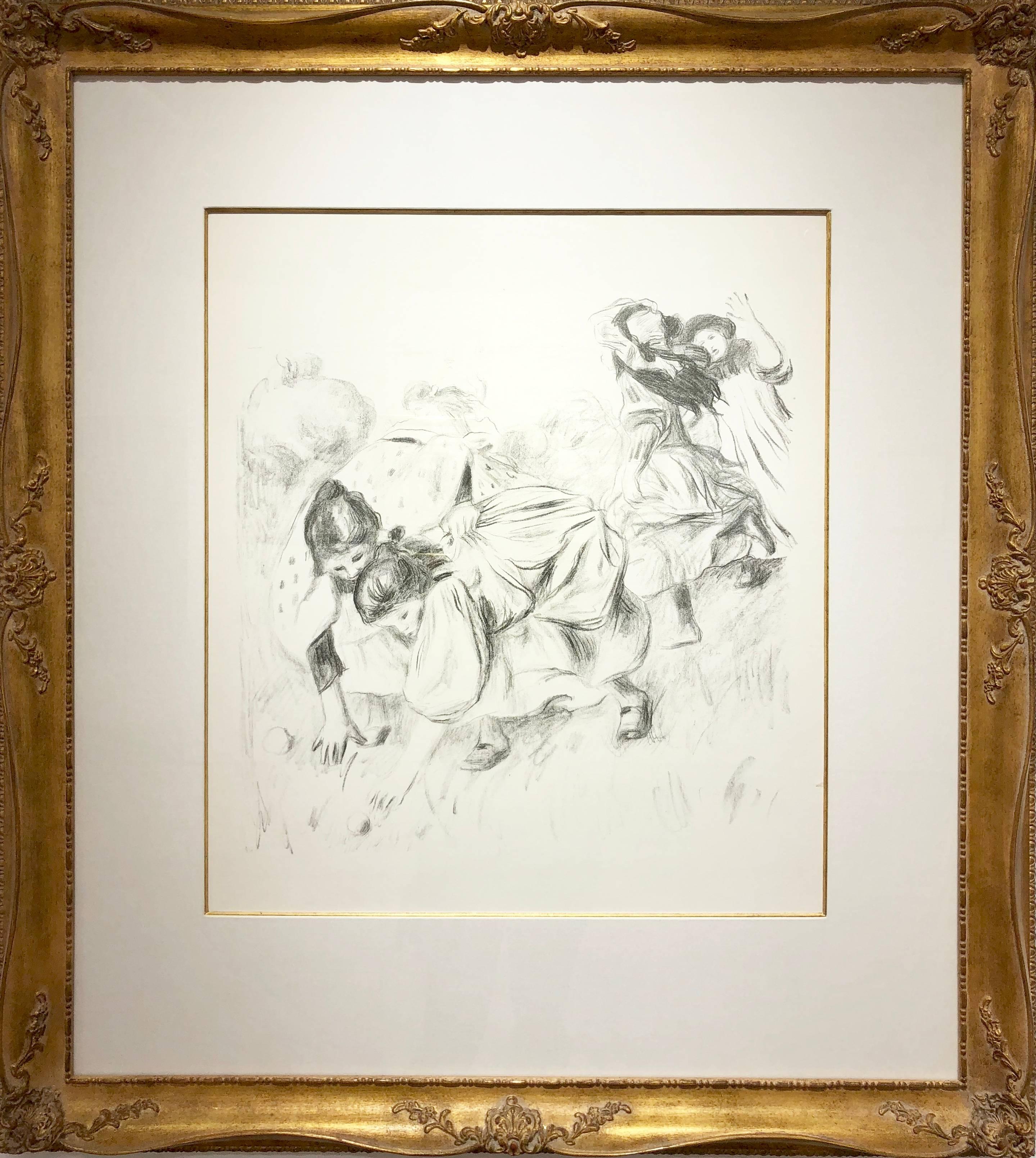 Enfants Jouant a la Balle - Print by Pierre-Auguste Renoir
