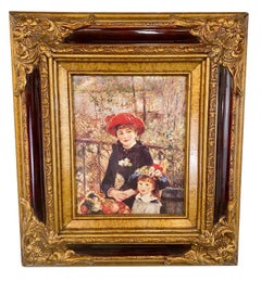 « Deux sœurs sur la terre » impressionniste  Impression d'après Pierre-August Renoir 