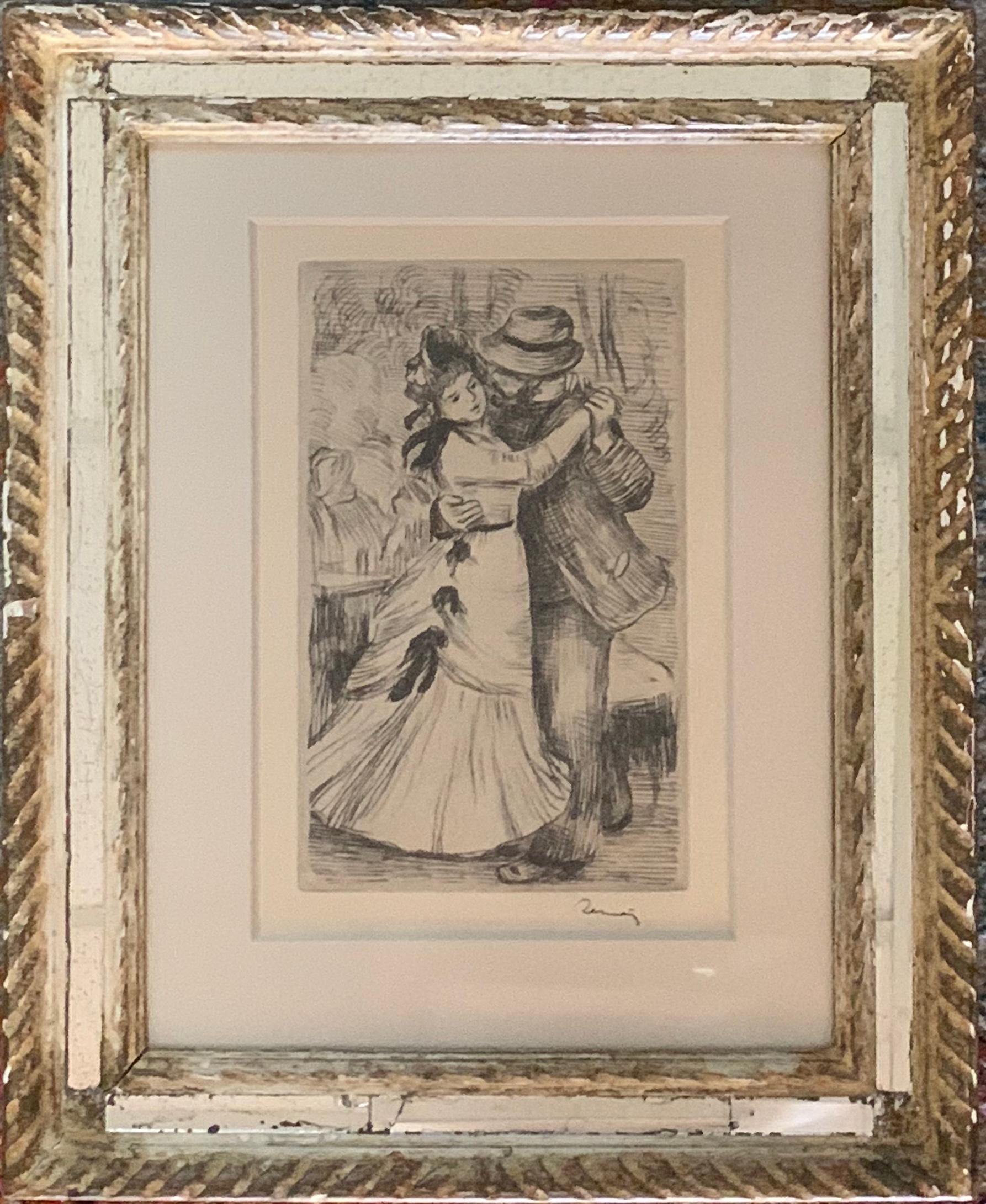 Pierre-Auguste Renoir Portrait Print - La Danse a la Campagne
