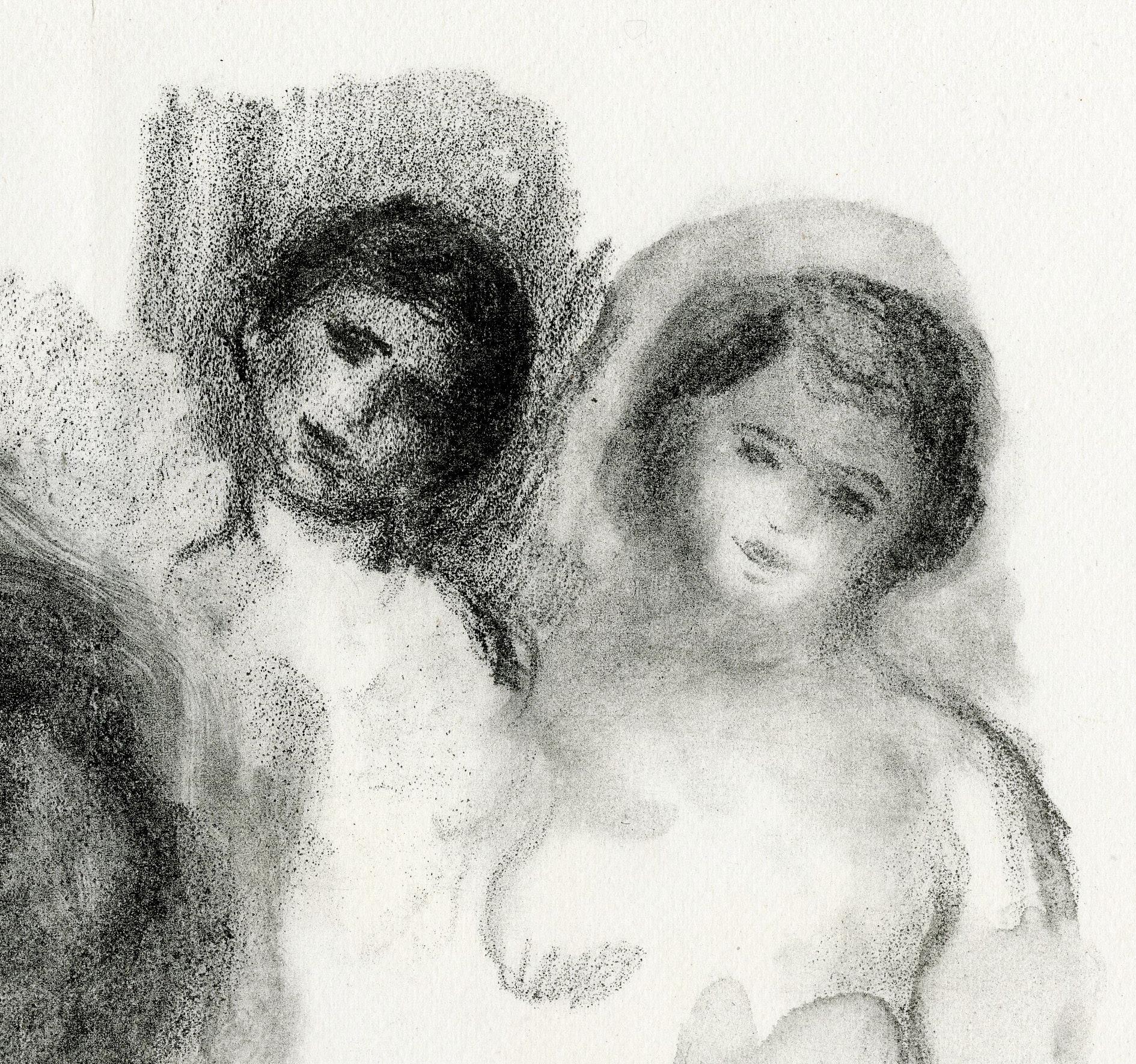 La Pierre aux Trois Croquis
From: Douze lithographies originales de Pierre-Auguste Renoir
Publisher: Ambrose Vollard
Edition: 950 (signed in the stone) on wove paper as here (see photo)
    There were also 50 hand signed impressions
Printer: Auguste