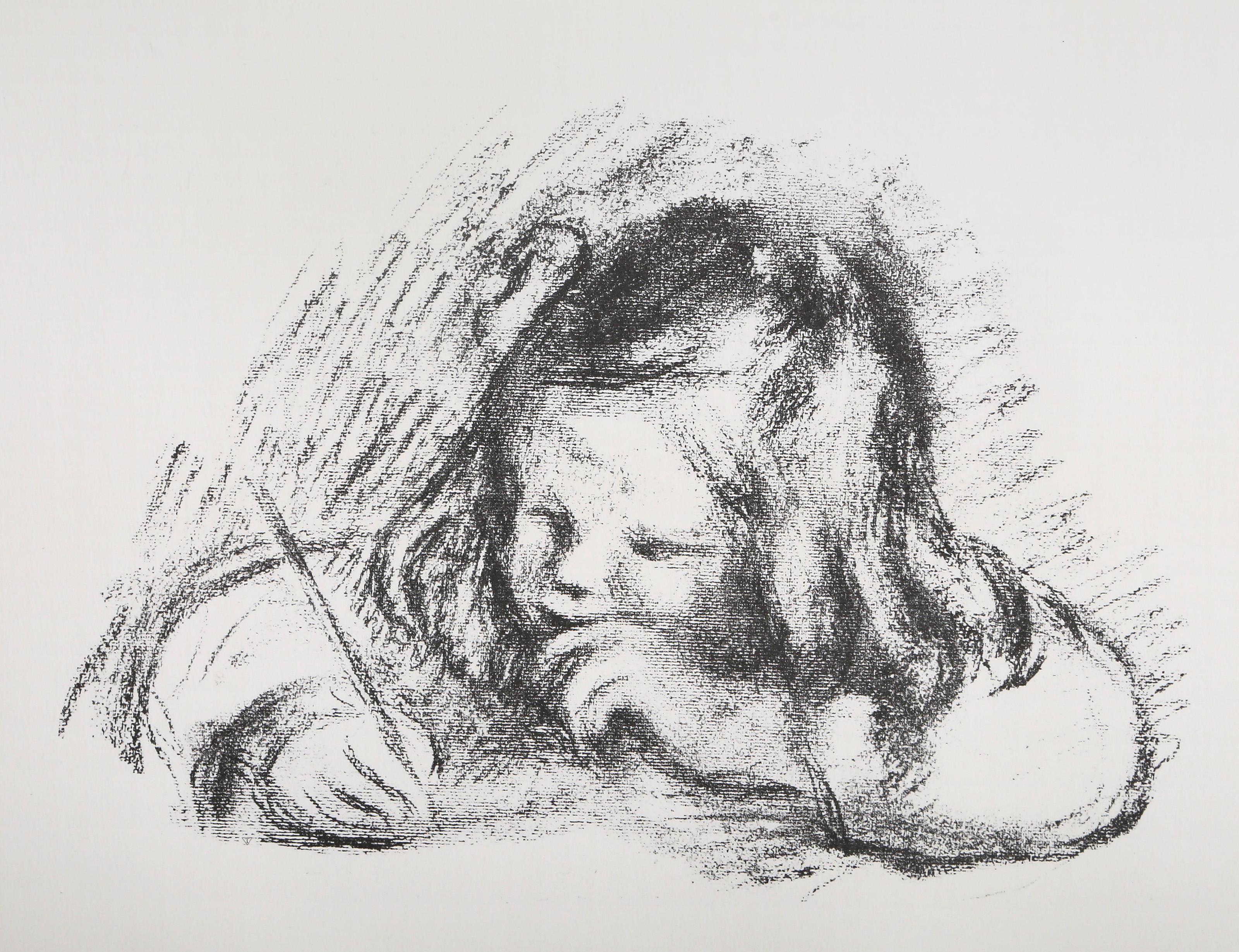Pierre-Auguste Renoir, Nach, Französisch (1841 - 1919) - Le Petit Garcon au Porte-Plume, Mappe:  Vierundzwanzig Meisterwerke der grafischen Kunst, Jahr:  Jahr gedruckt 1974, Medium:  Lichtdruck, Bildgröße:  10 x 13,5 Zoll, Größe:  14 x 17 in. (35,56