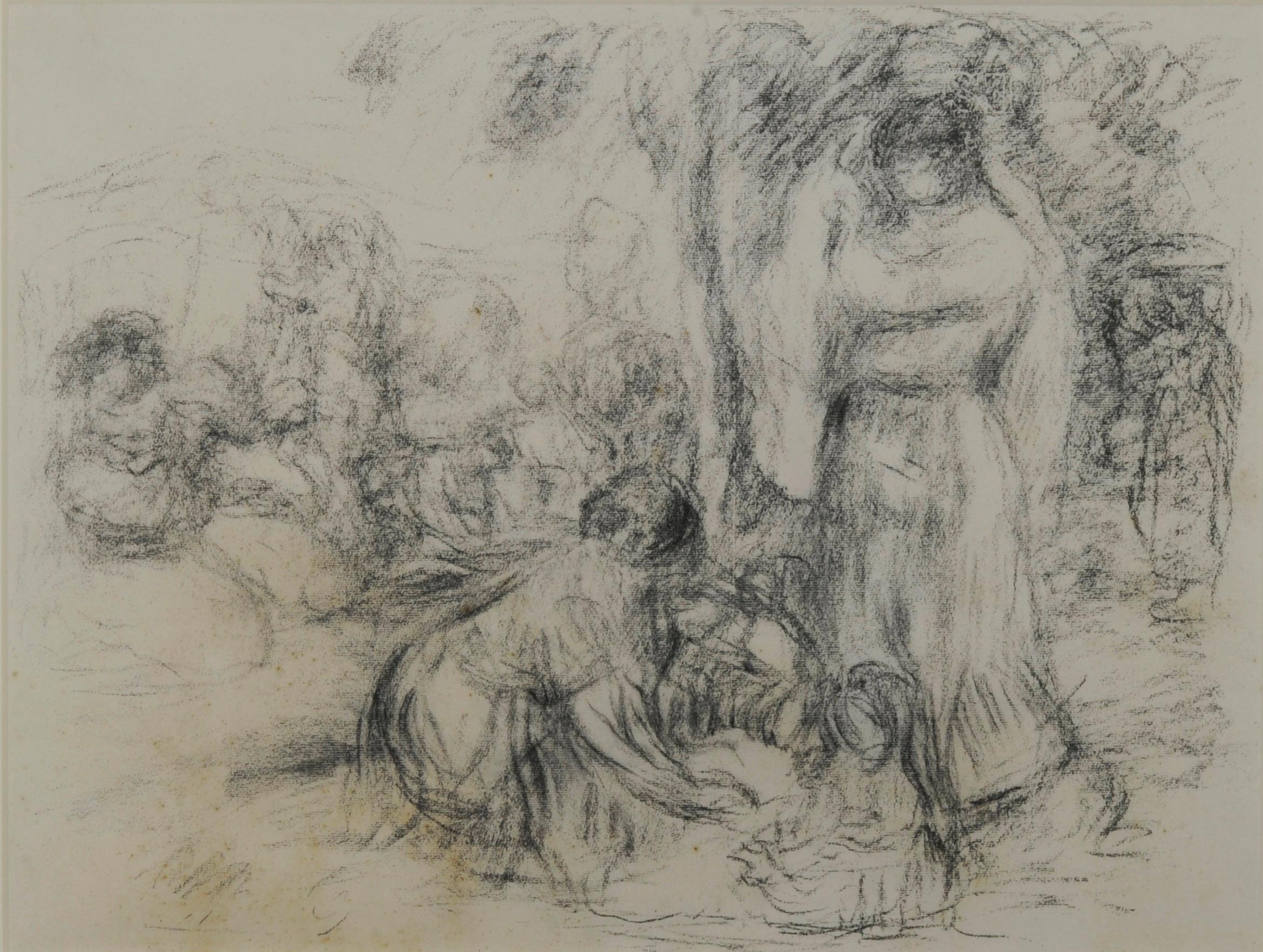 Les Laveuses, 2e Pensee (Die Washerwoman) – Print von Pierre-Auguste Renoir